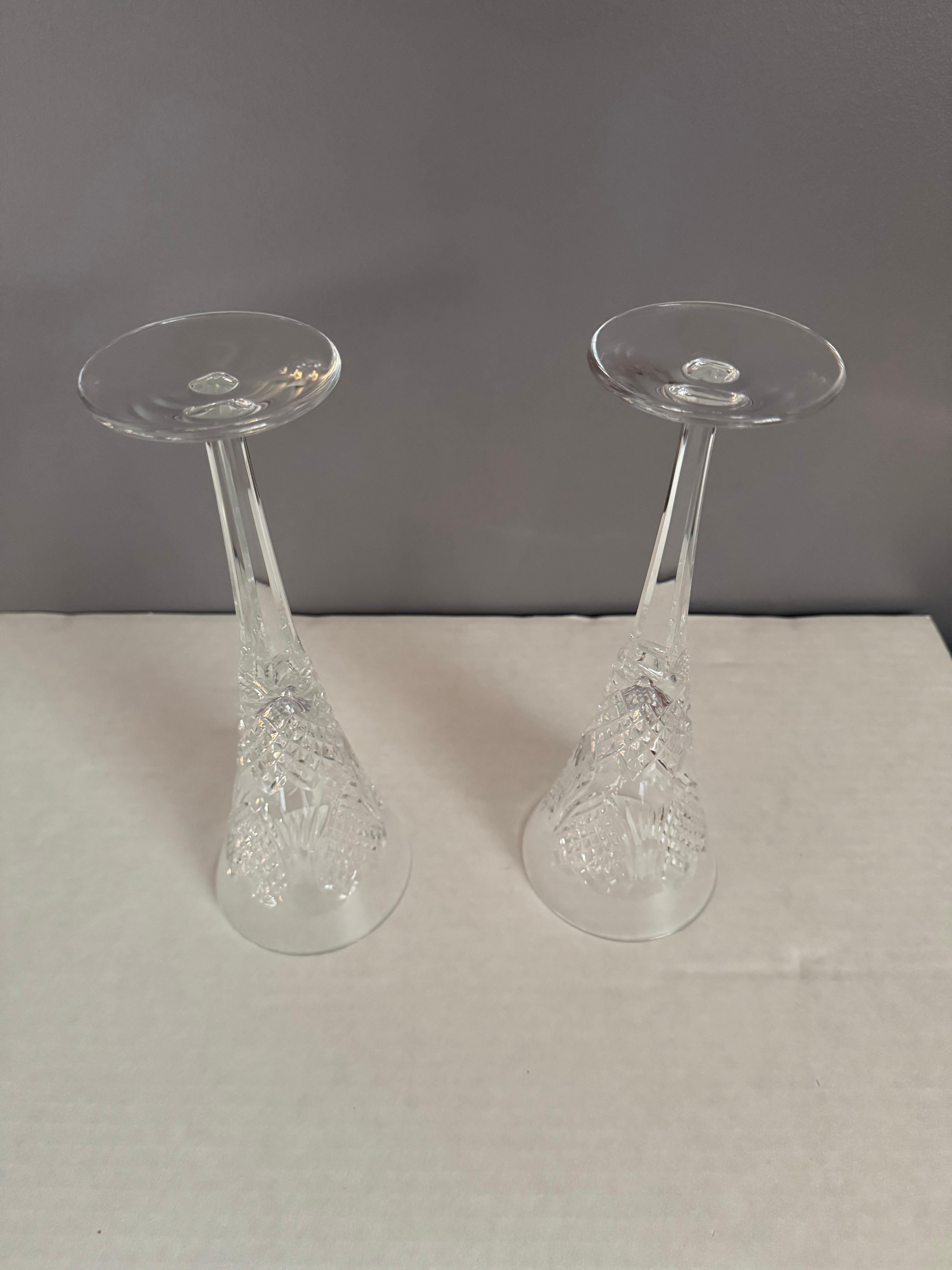 Crystal Waterford Celebration LOVE Champagne Glasses, set of 2 For Sale