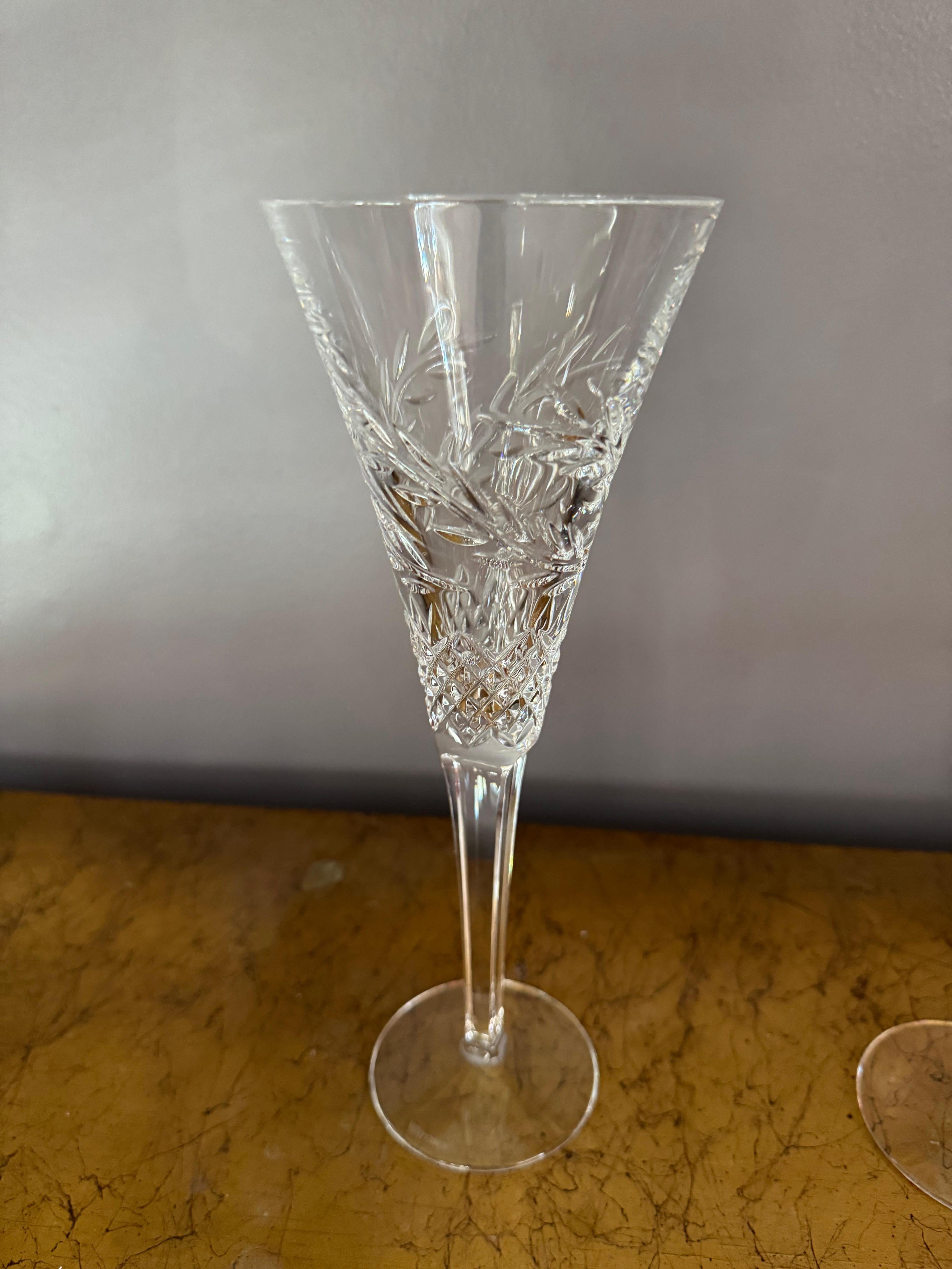 Ensemble de 2 pièces vintage Waterford « Celebration Toasting Flutes » Bon état - En vente à Birmingham, AL