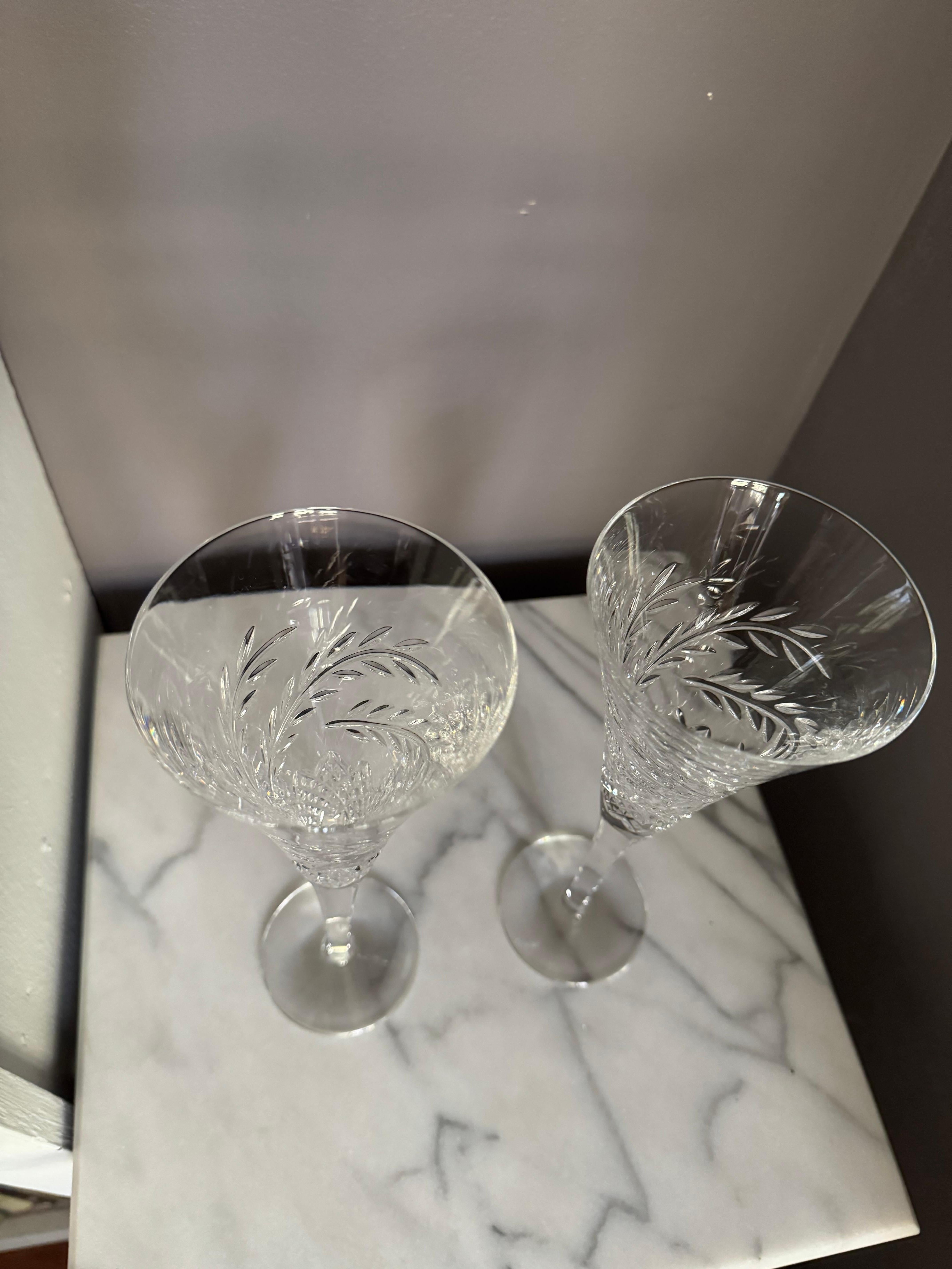 Ensemble de 2 pièces vintage Waterford « Celebration Toasting Flutes » en vente 7