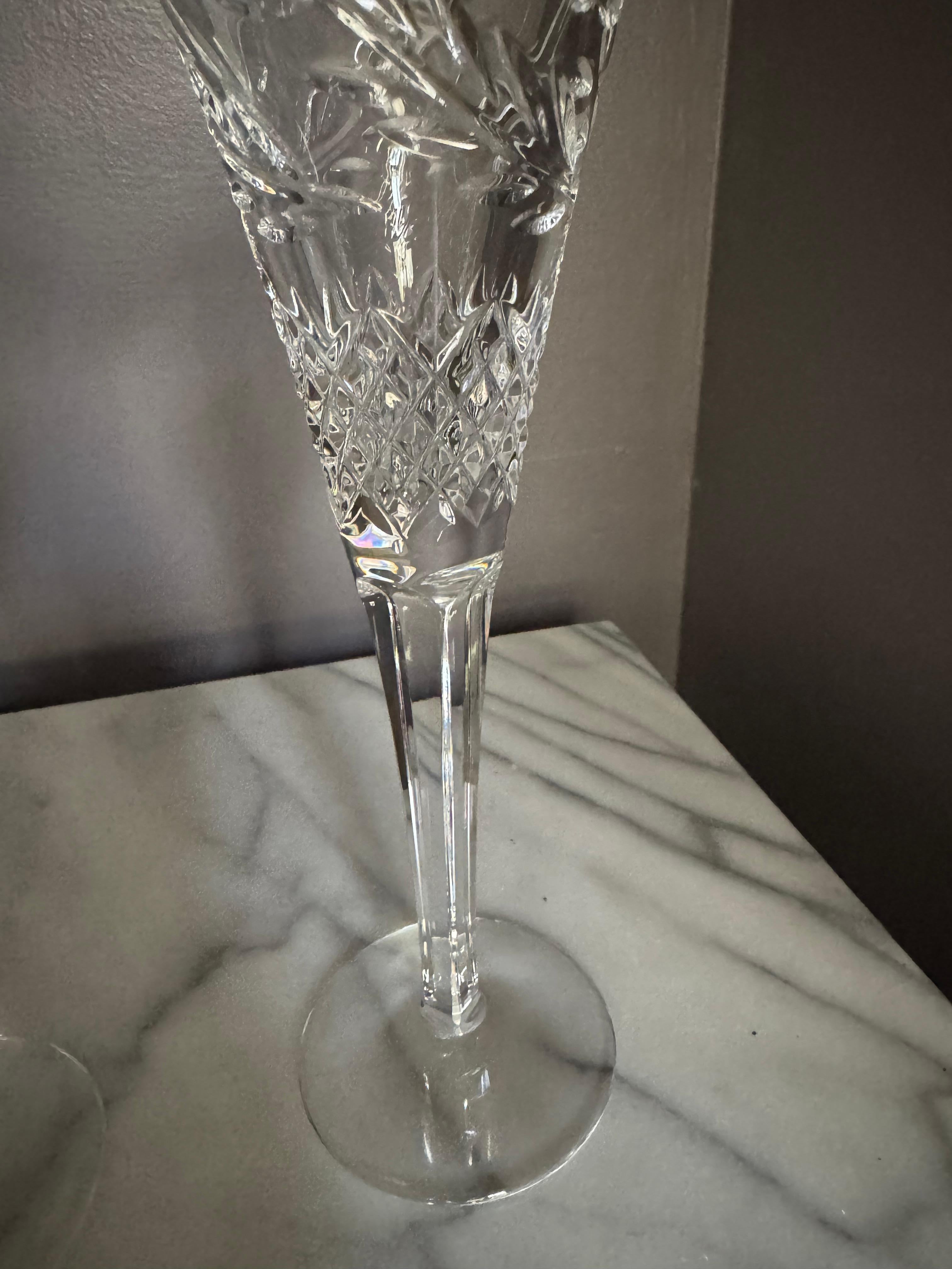 Ensemble de 2 pièces vintage Waterford « Celebration Toasting Flutes » en vente 9