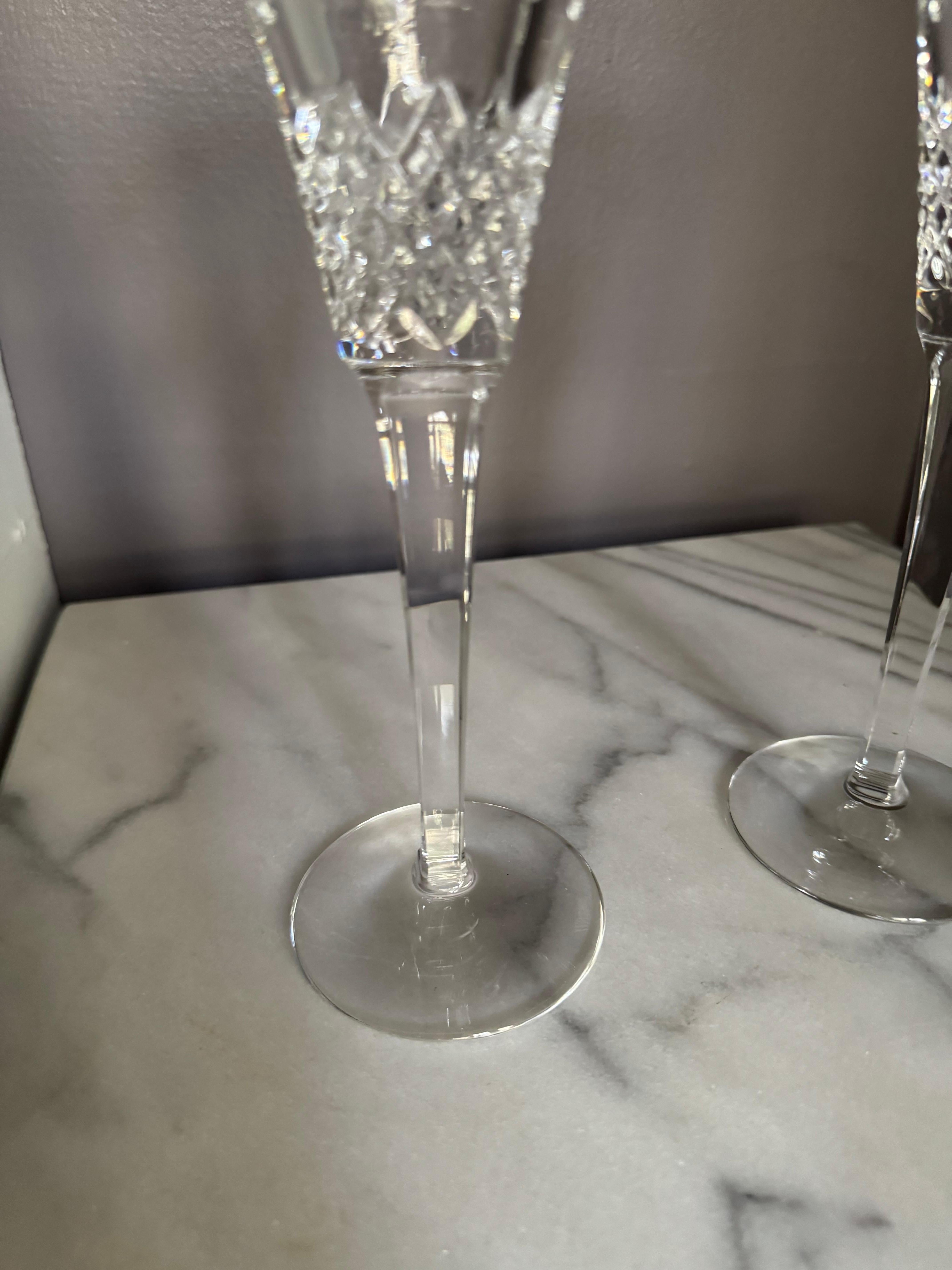Ensemble de 2 pièces vintage Waterford « Celebration Toasting Flutes » en vente 10