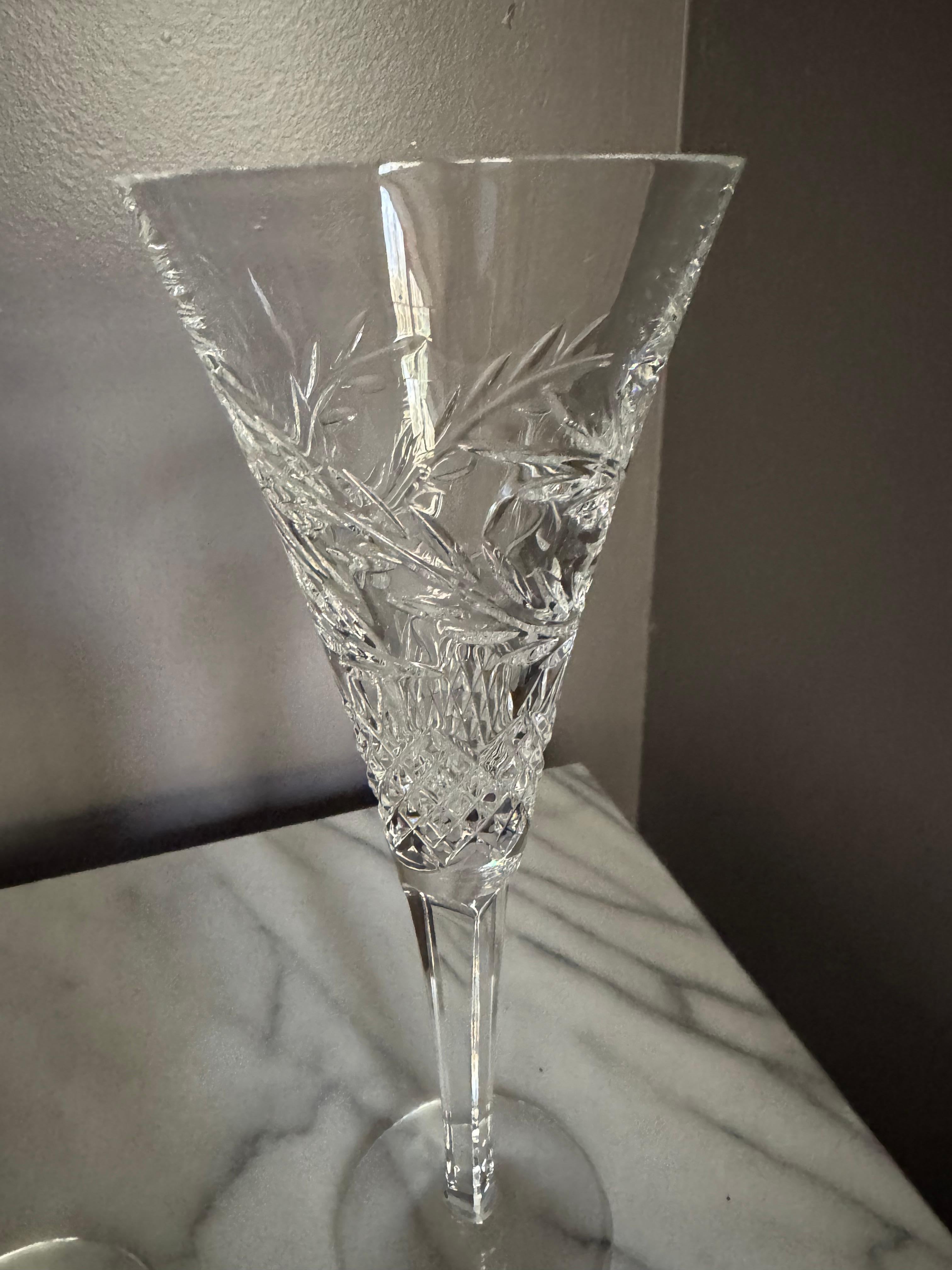 Ensemble de 2 pièces vintage Waterford « Celebration Toasting Flutes » en vente 11