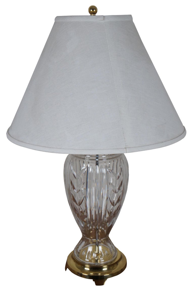 Vintage Waterford Crystal and Brass Glencar Table Lamp Hollywood Regency For Sale at 1stDibs waterford lamps discontinued discontinued waterford crystal lamps waterford crystal lamp value