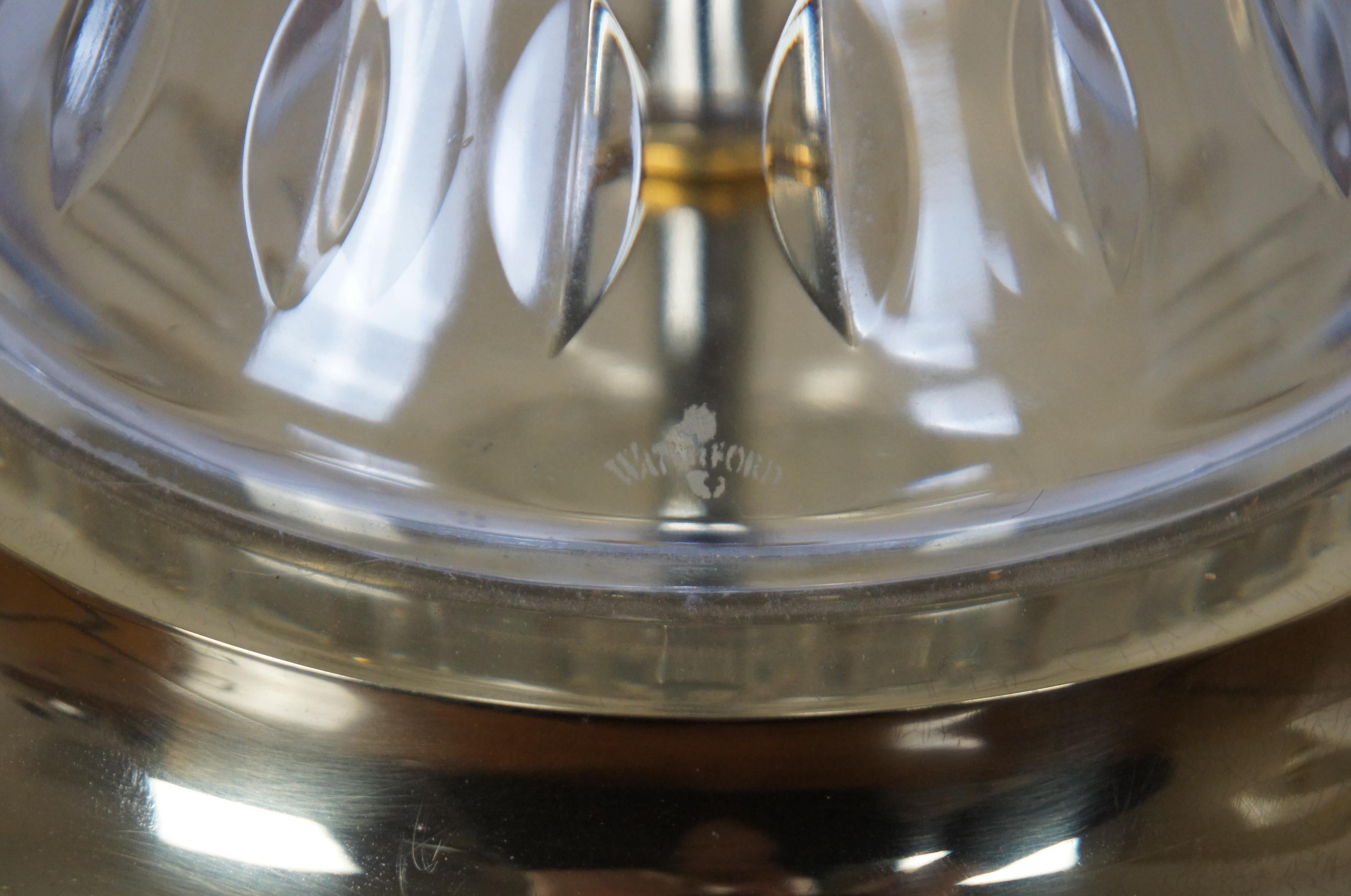 Lampe de bureau Glencar vintage en cristal et laiton Waterford de style Hollywood Regency en vente 4