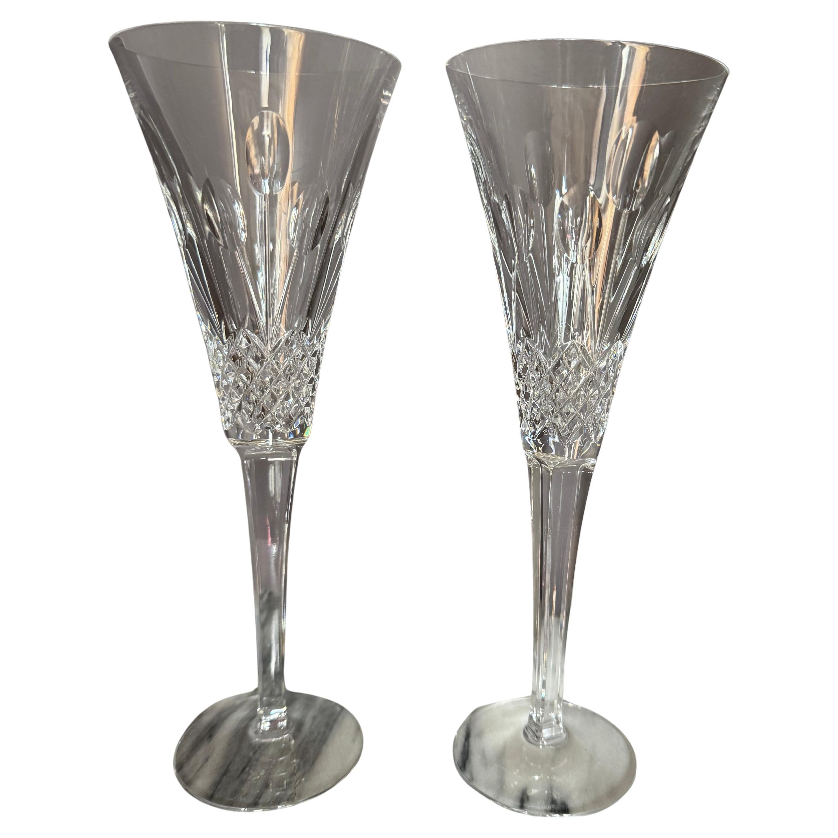 Set di 2 flute da champagne Waterford Crystal Celebration Joy Toasting in vendita
