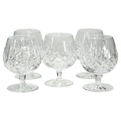 Set di 5 bicchieri da brandy Lismore di Waterford Crystal vintage, anni '80