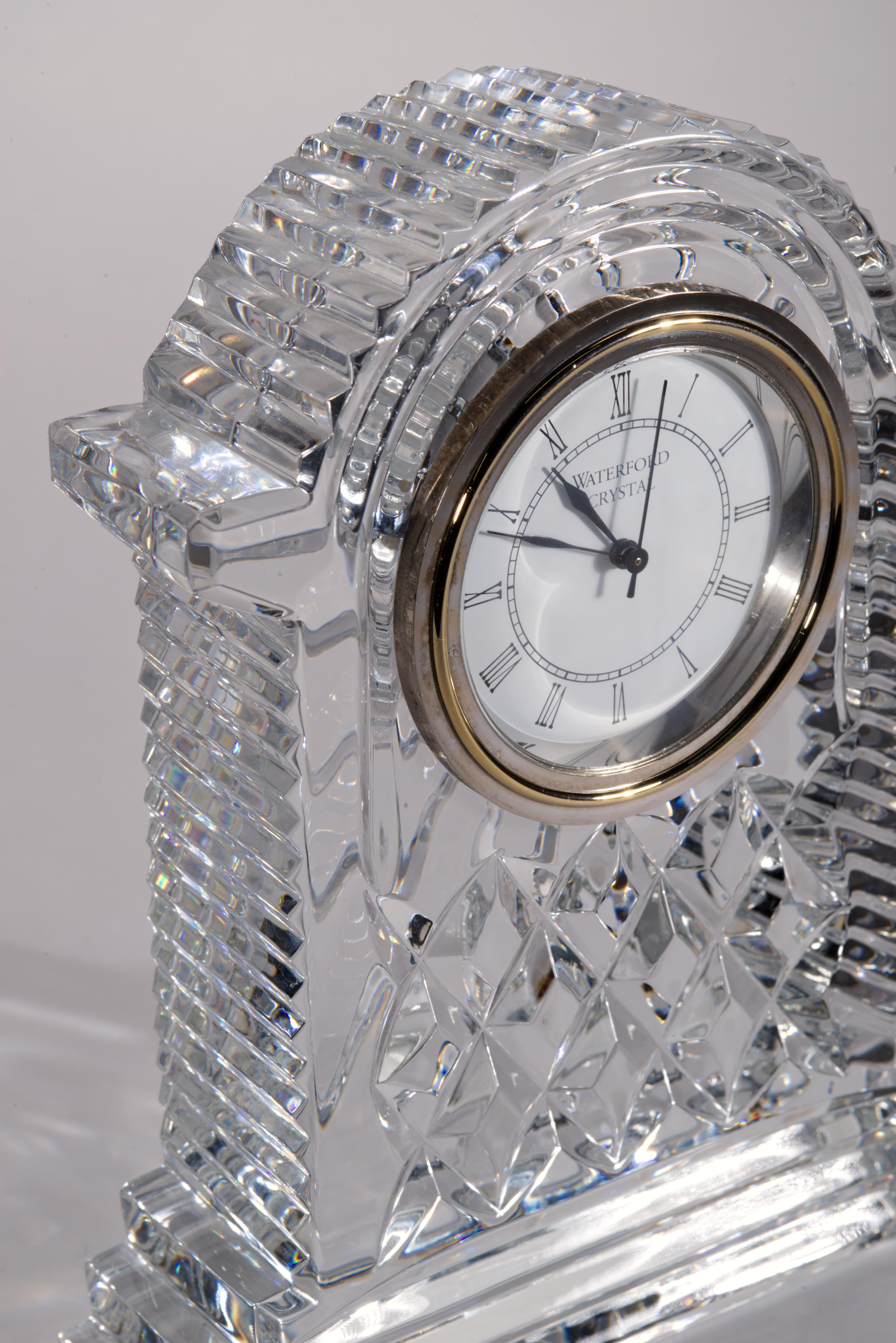 Orologio da carrozza Lismore di Waterford Crystal d'epoca In condizioni buone in vendita a Clifton Springs, NY