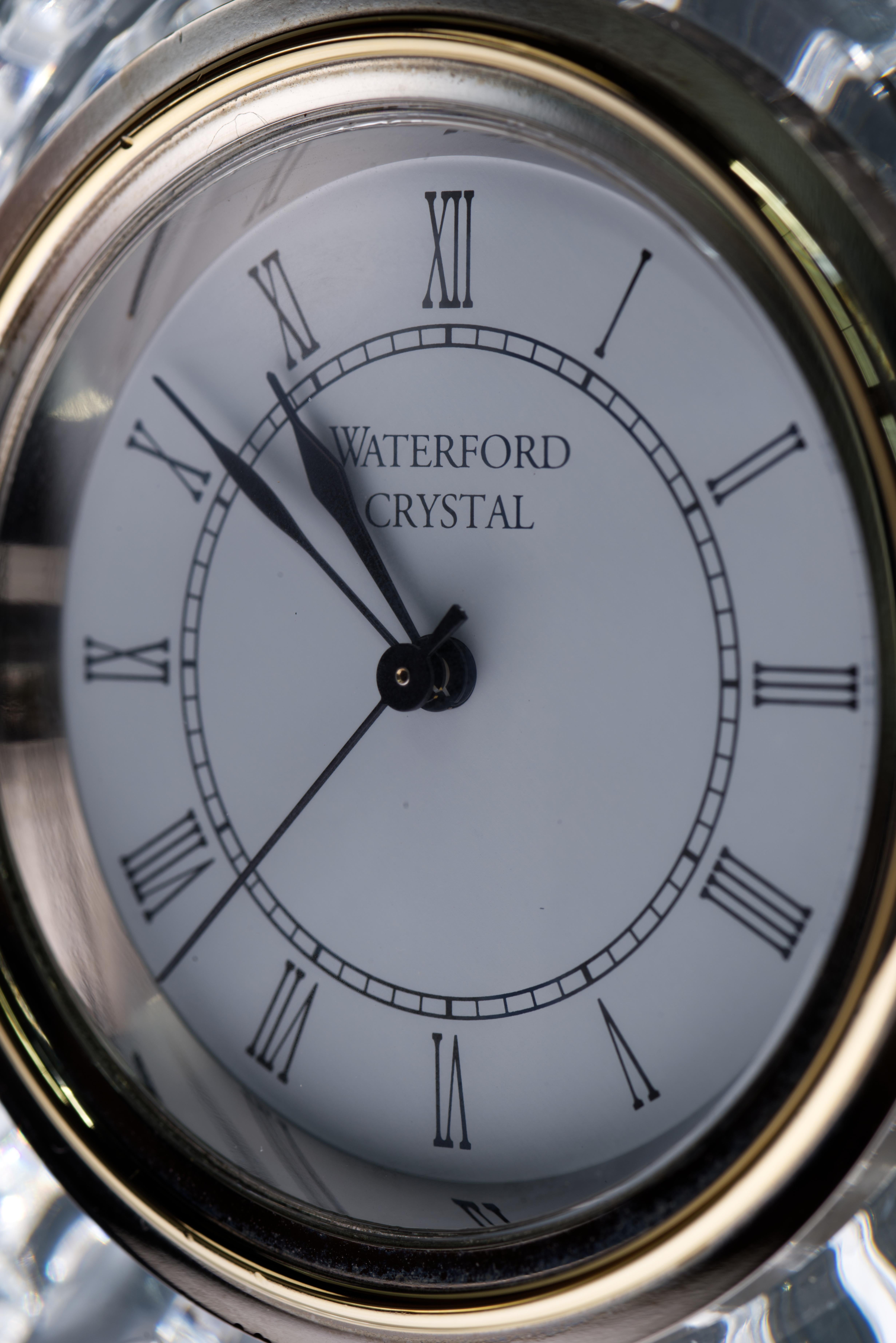 XX secolo Orologio da carrozza Lismore di Waterford Crystal d'epoca in vendita