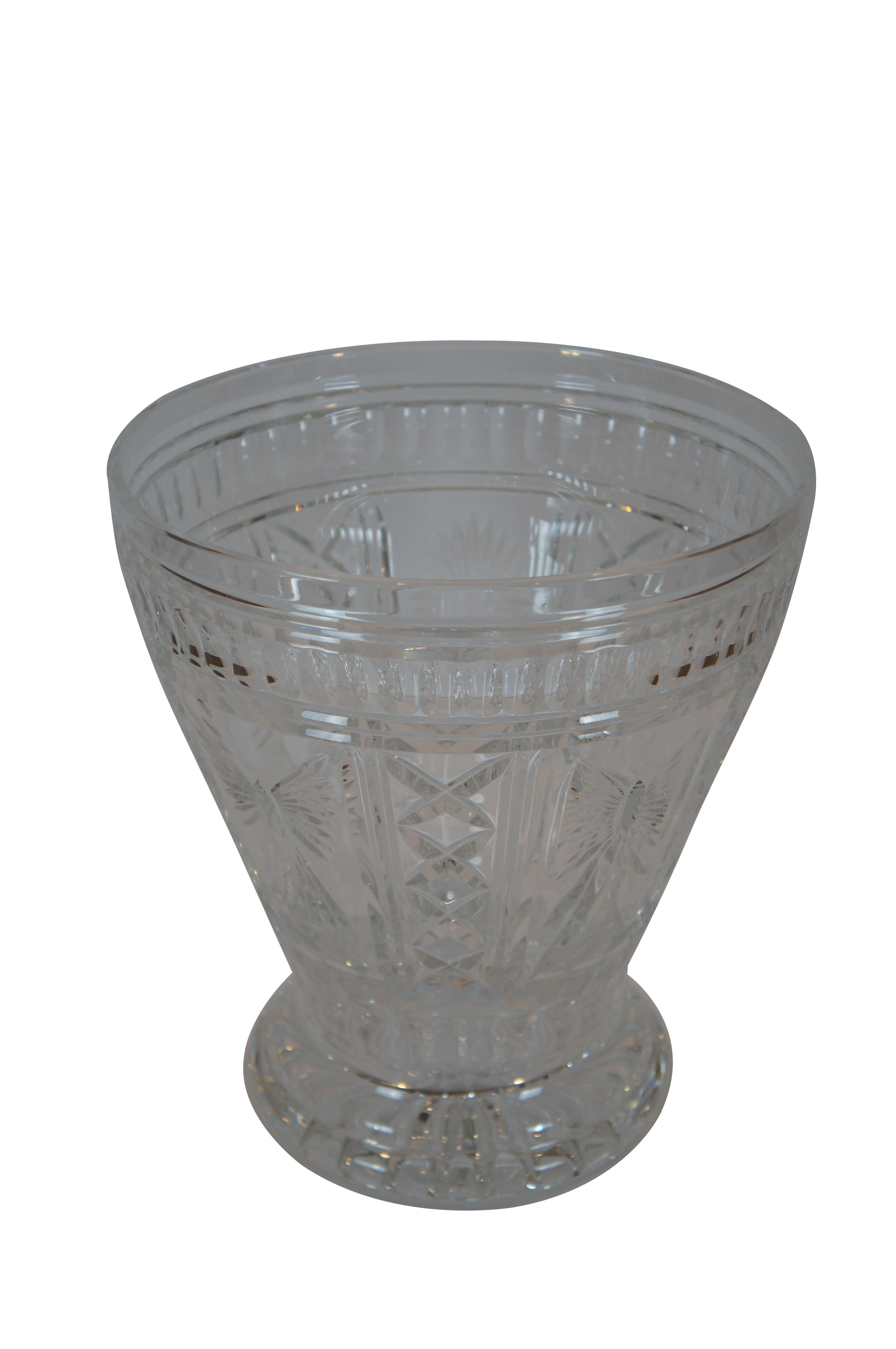 Vintage heavy Waterford Crystal Millennium champagne / wine / ice bucket.  Barware. Ireland.  Features all five of the toasting symbols: Happiness, Health, Love, Peace, Prosperity.  

Dimensions:
9.75” x 10.5” (Diameter x Height)