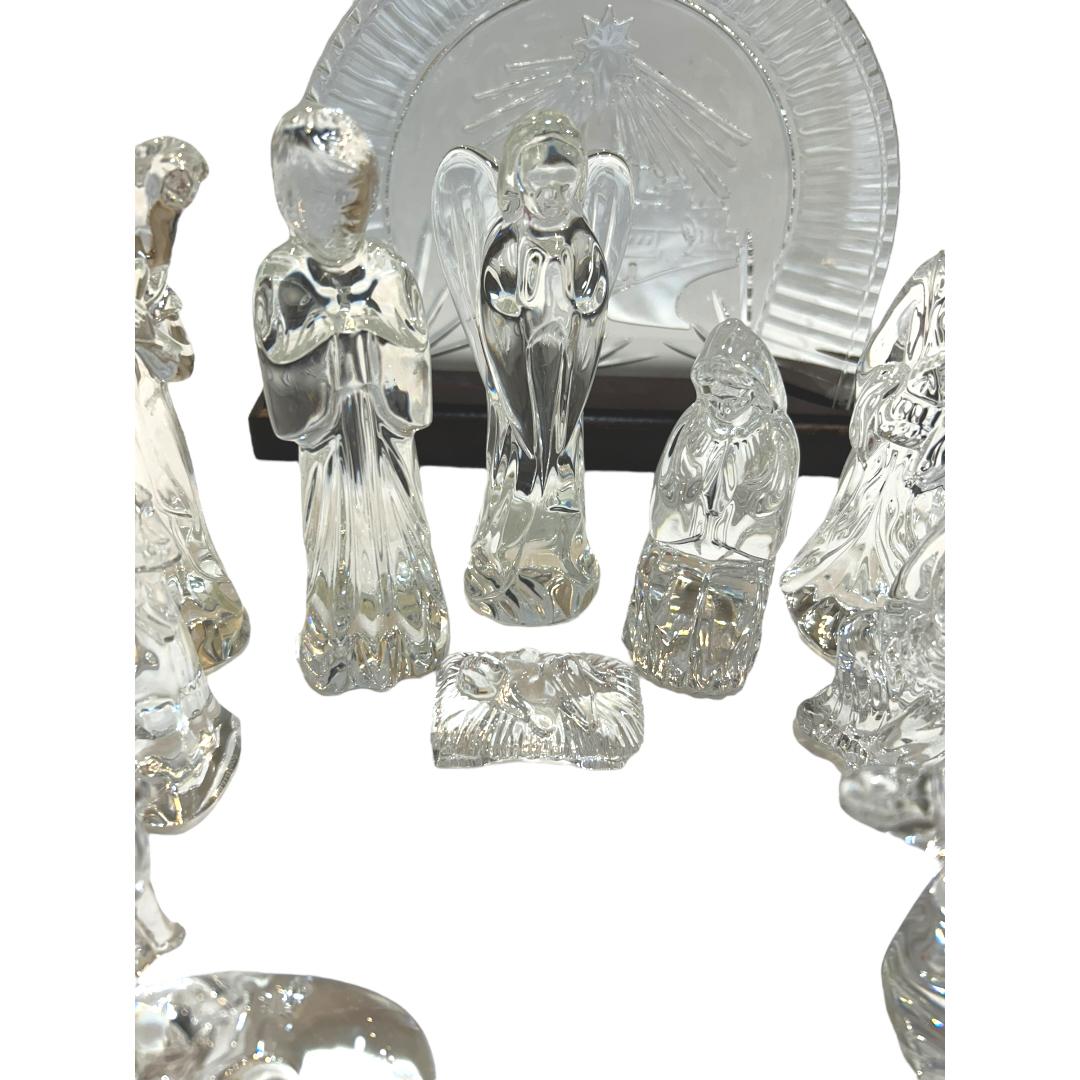 lead crystal nativity set