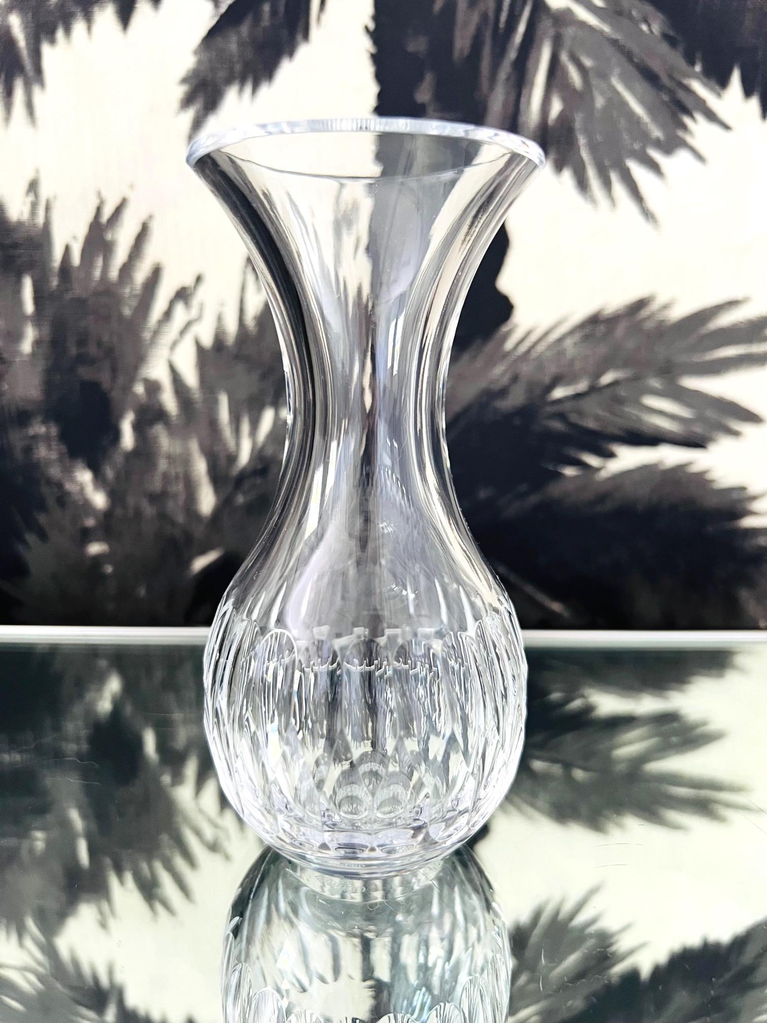 Mid-Century Modern Vintage Waterford Crystal Carafe with Faceted Design, C. 1985 For Sale