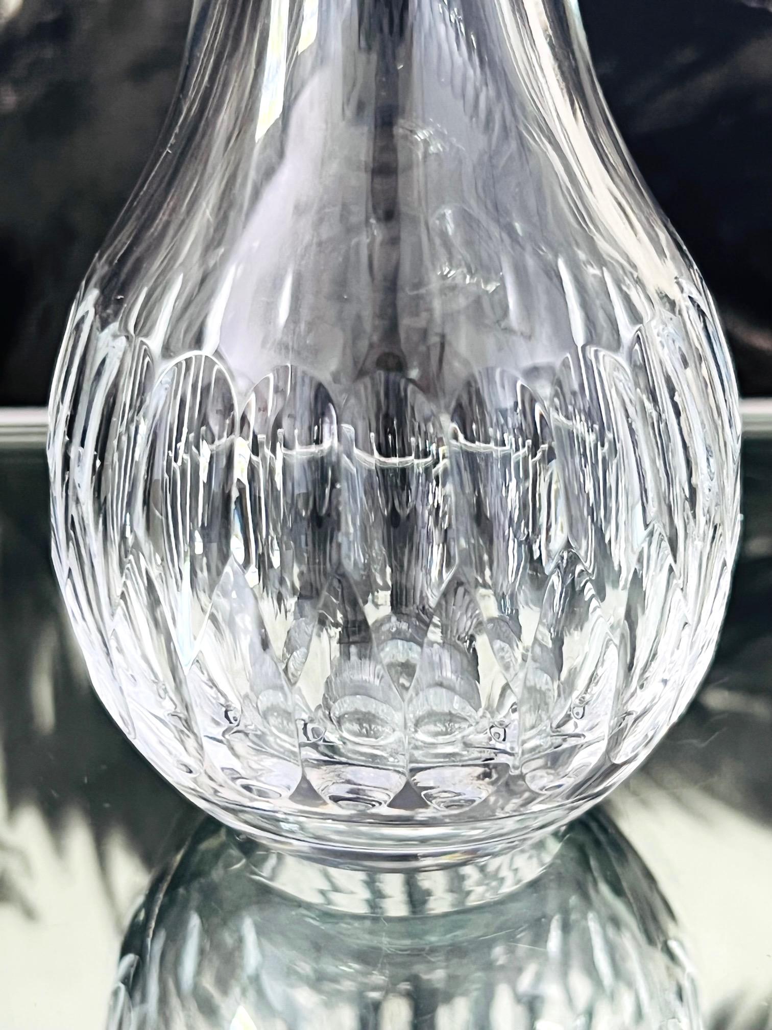 Vintage Waterford Crystal Carafe with Faceted Design, C. 1985 In Excellent Condition For Sale In Fort Lauderdale, FL