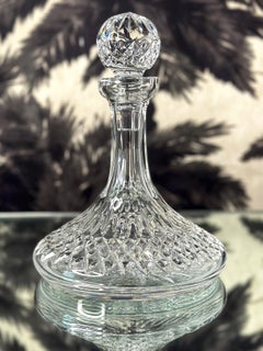 Vintage Waterford Crystal Ships Decanter with Etched Diamond Cuts, c. 1970's