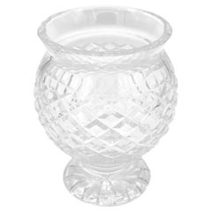 Vase vintage en cristal taillé de Waterford à motif Comeragh