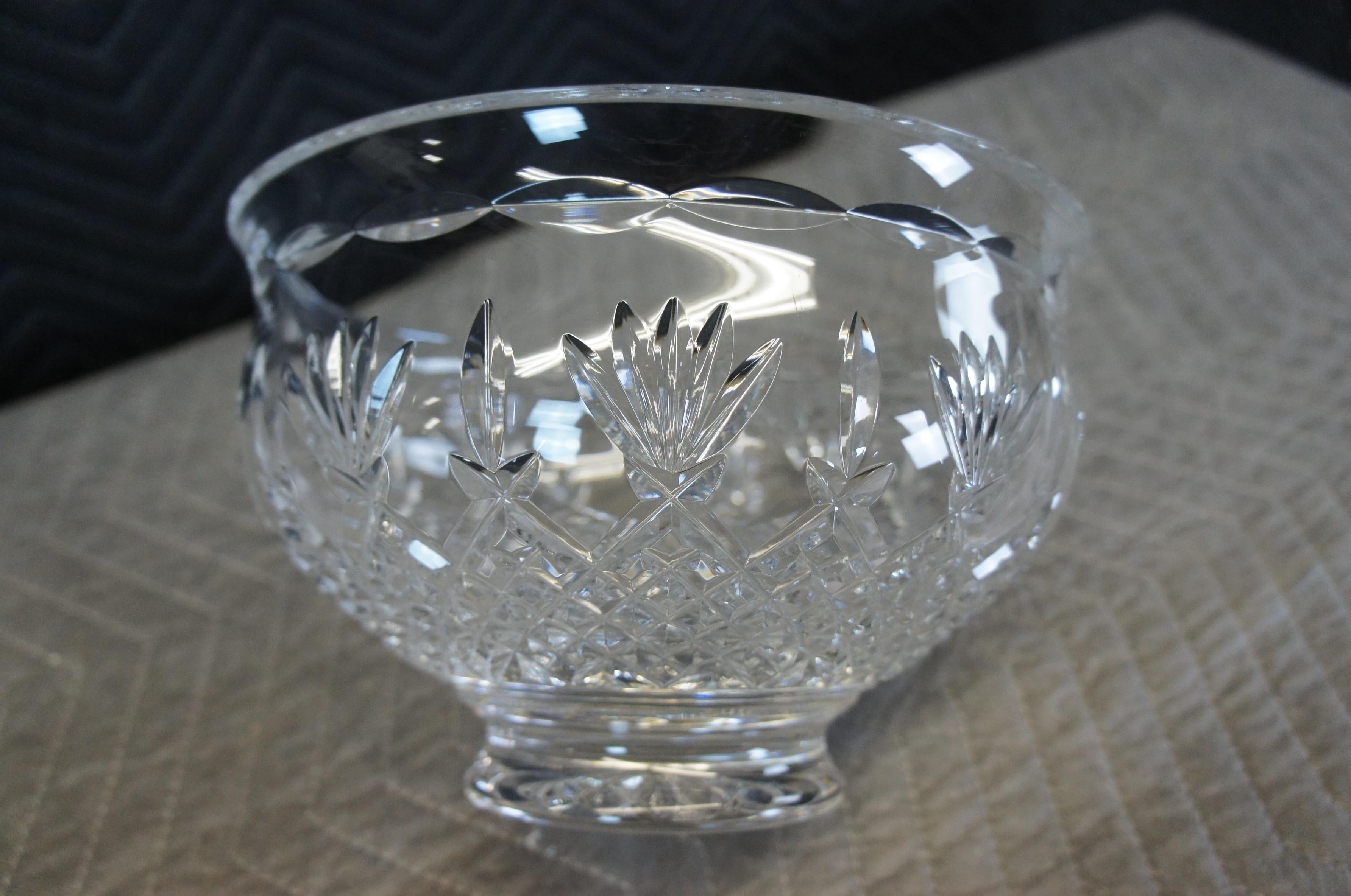 Vintage Waterford Irish Lead Crystal Killarney Pedestal Bowl Centerpiece 10