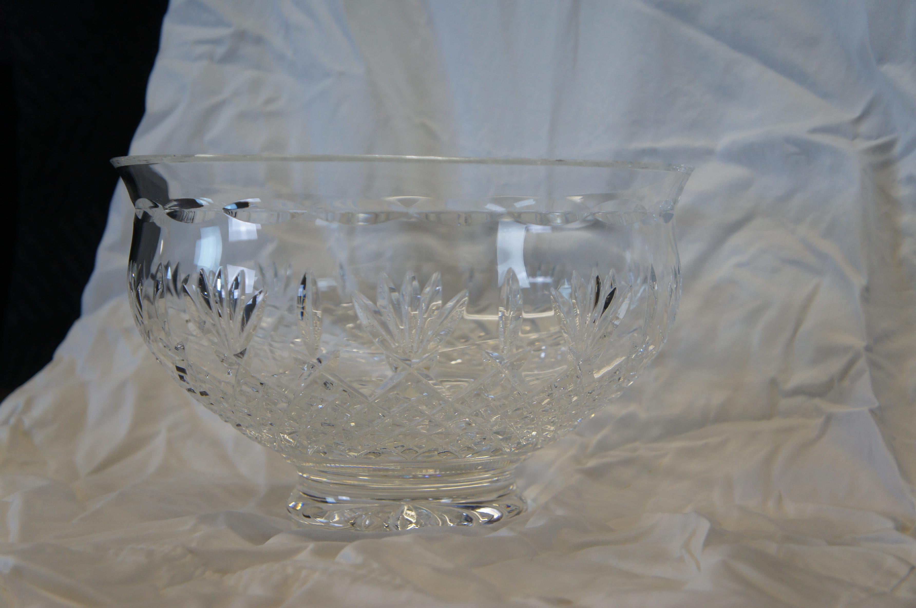20ième siècle Vintage Waterford Irish Lead Crystal Killarney Pedestal Bowl Centerpiece 10