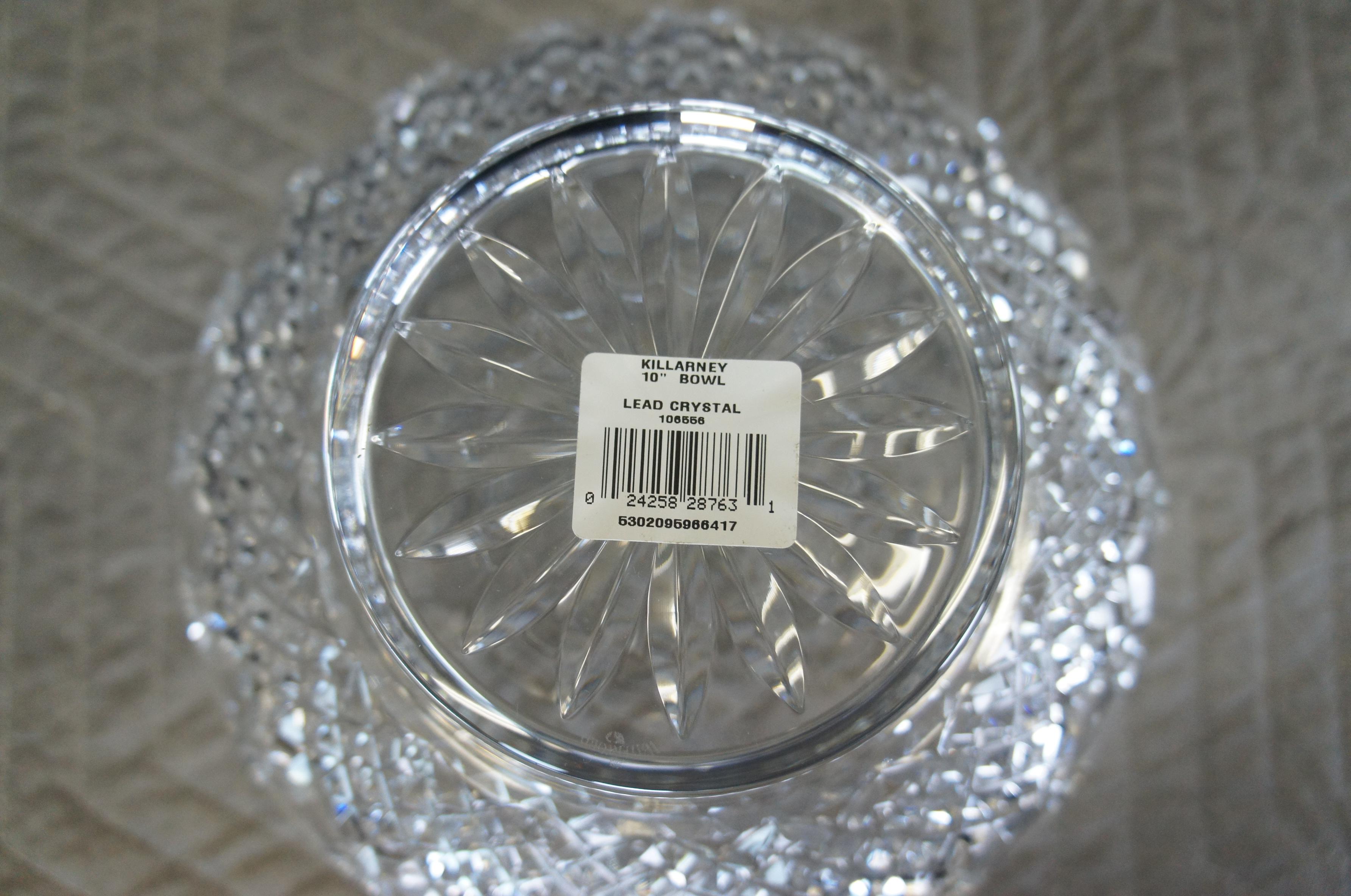 Centro de mesa Vintage Waterford Irish Lead Crystal Killarney Pedestal Bowl en venta 2