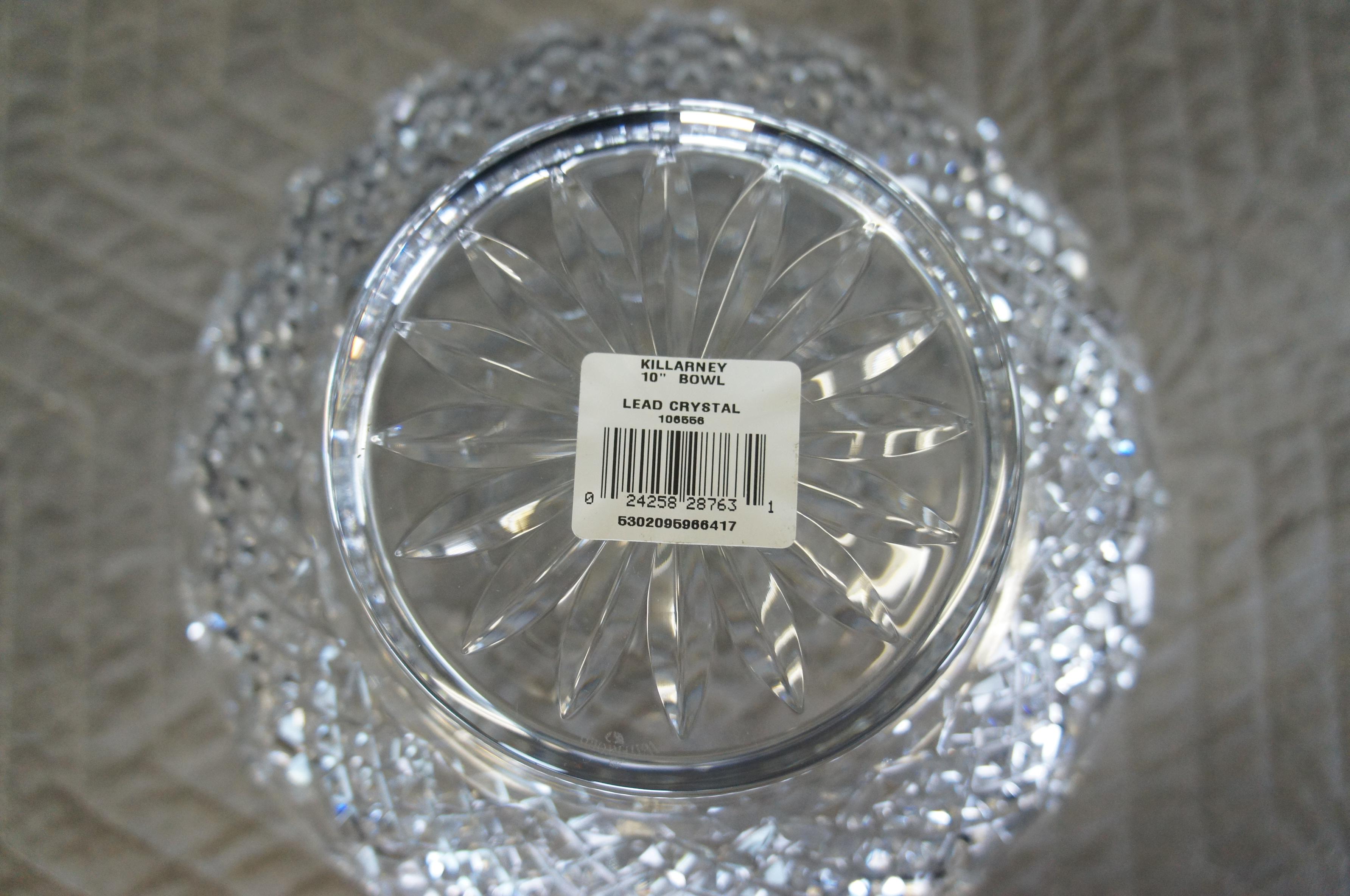 Vintage Waterford Irish Lead Crystal Killarney Pedestal Bowl Centerpiece For Sale 1