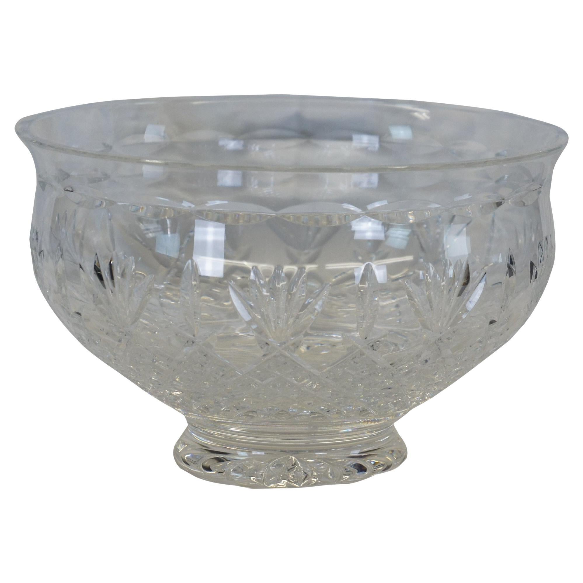 Vintage Waterford Irish Lead Crystal Killarney Pedestal Bowl Centerpiece 10" (cristal de plomb irlandais Killarney) 