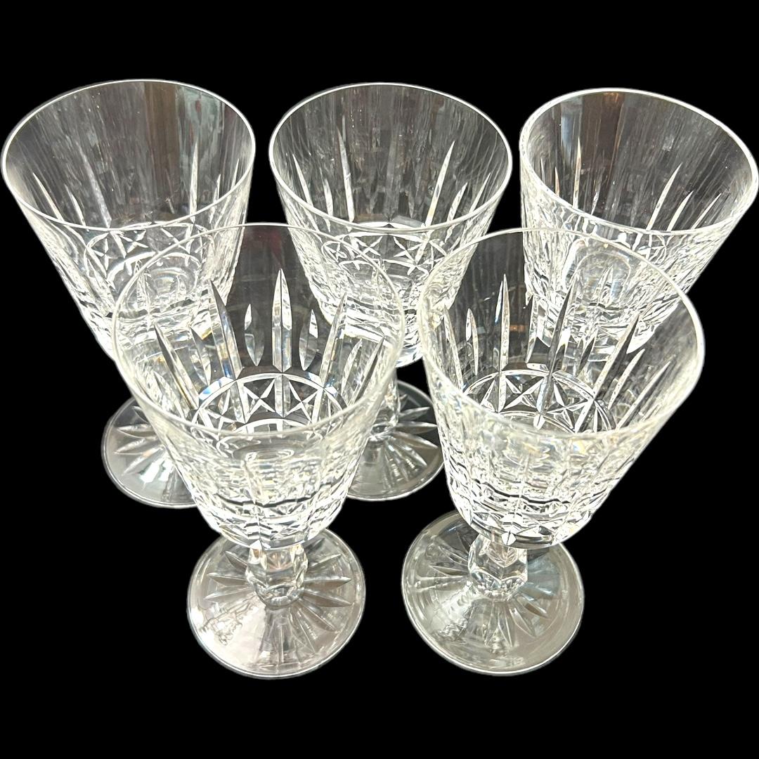 Northern Irish Vintage Waterford “Kylemore” Crystal Wine Glasses ~ Ireland (5) For Sale