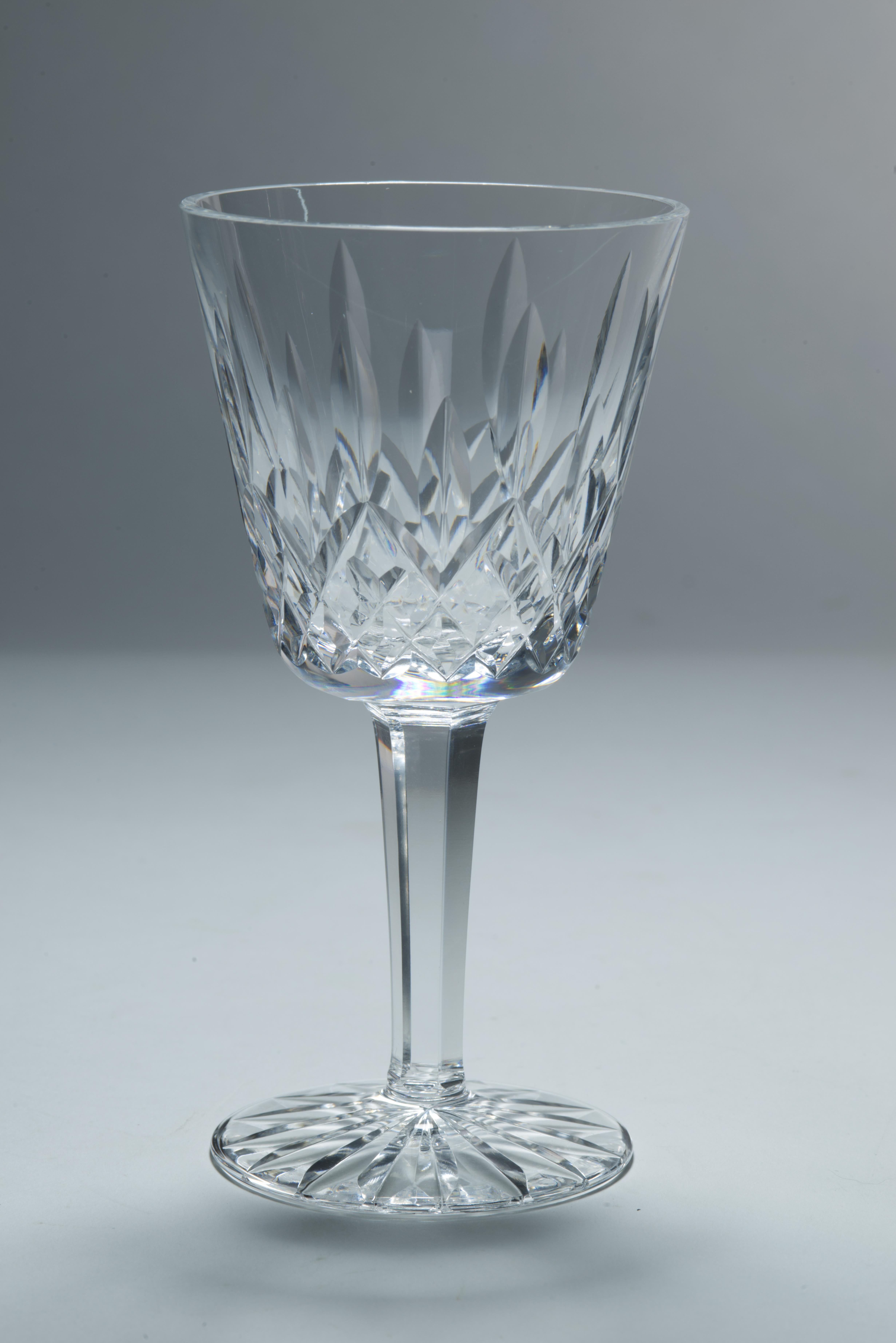 Irish Vintage Waterford Lismore Crystal Wine Claret Glasses, Set of 4 For Sale