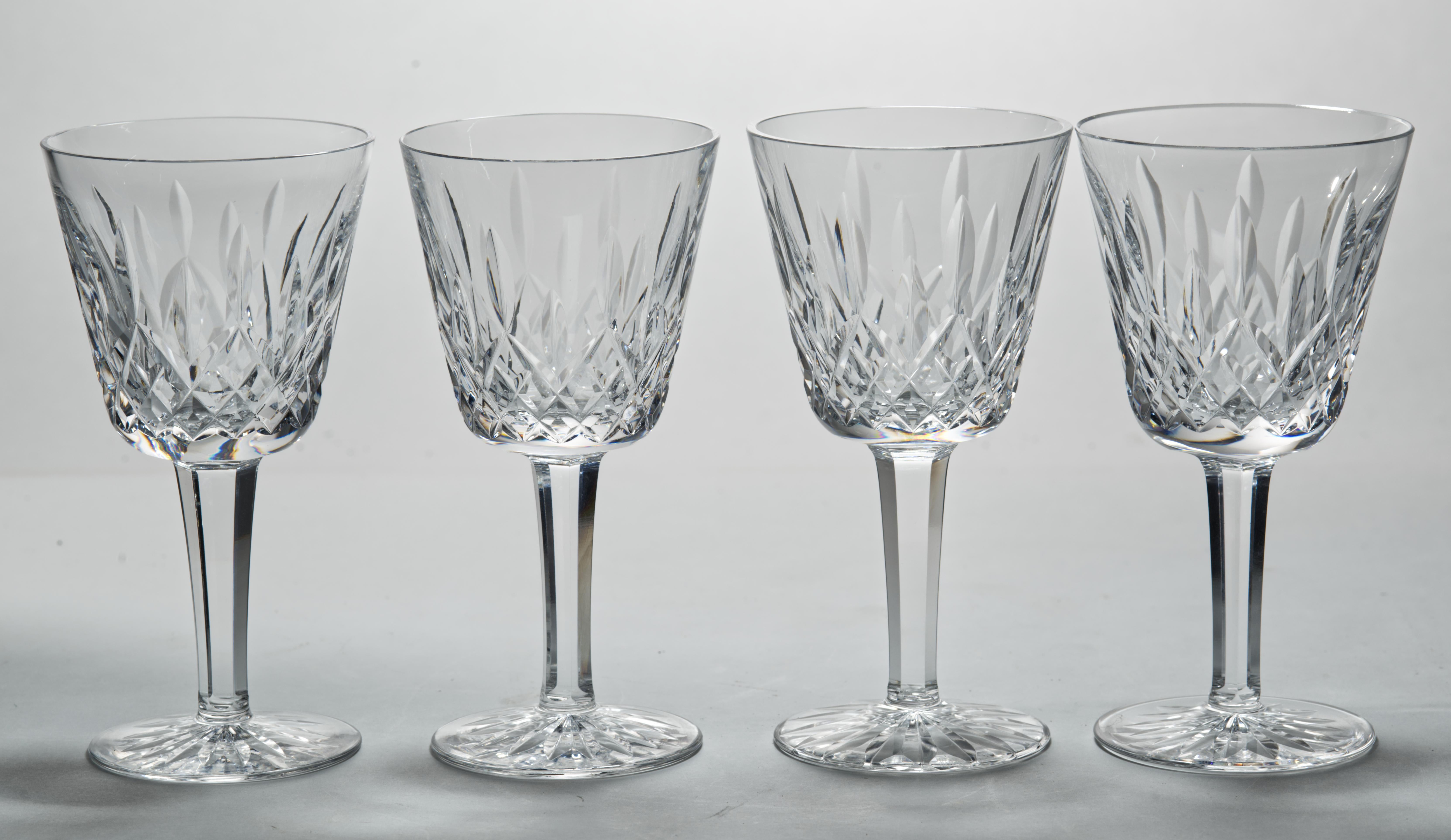 Vintage Waterford Lismore Crystal Wine Claret Glasses, Set of 4 For Sale 2