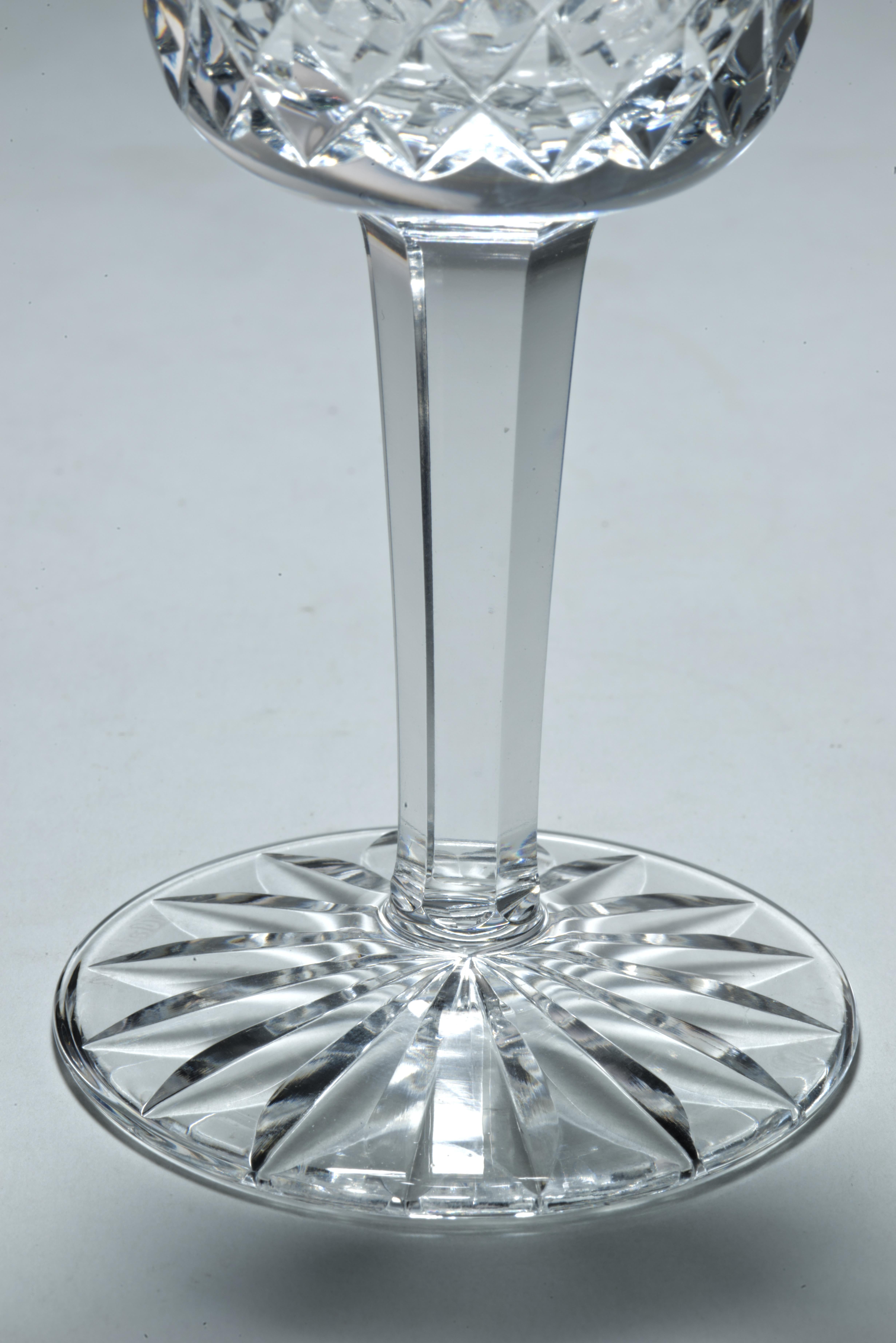 Vintage Waterford Lismore Crystal Wine Claret Glasses, Set of 4 For Sale 3