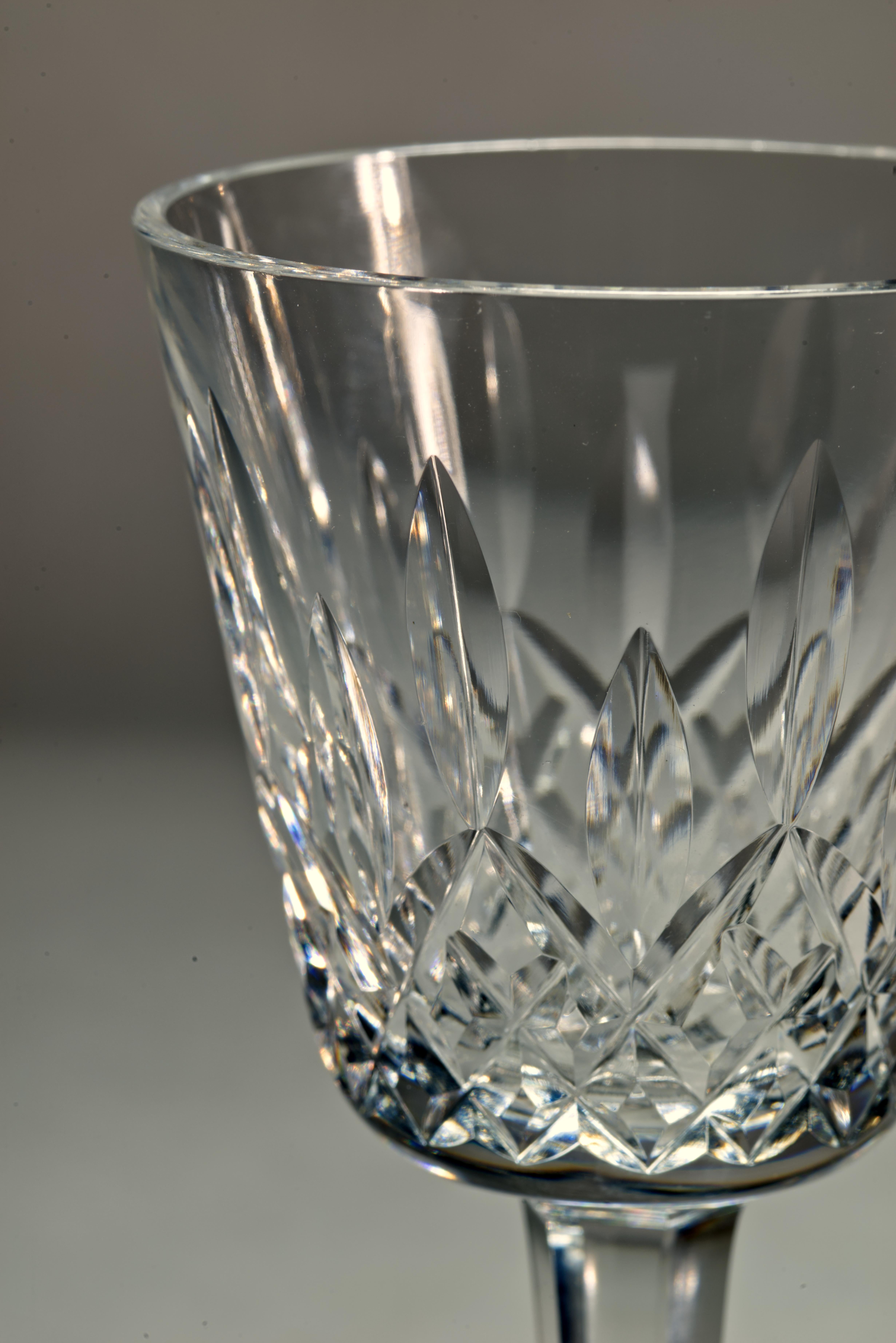 Vintage Waterford Lismore Crystal Wine Claret Glasses, Set of 4 For Sale 4