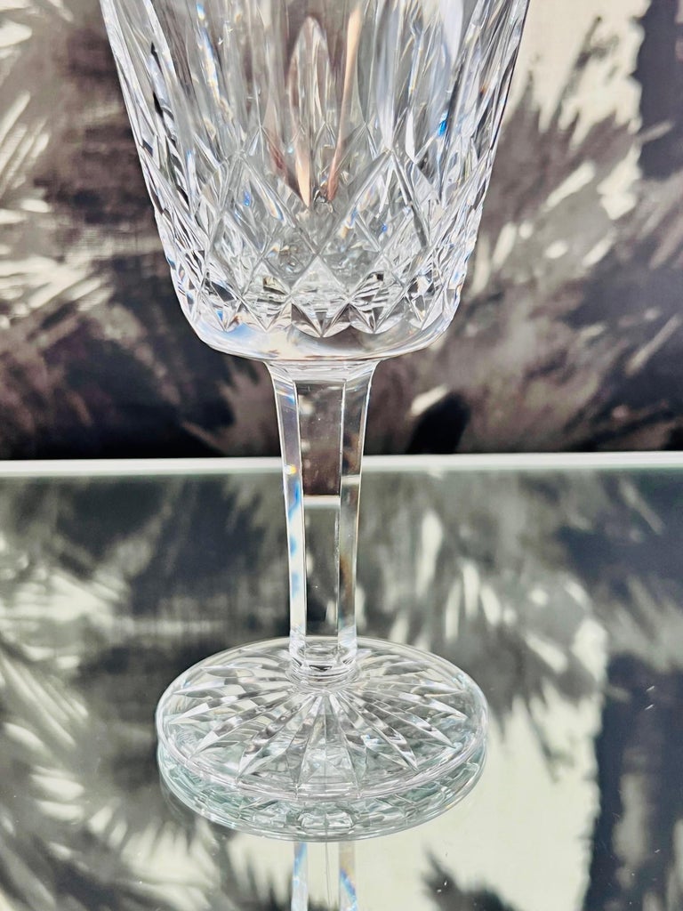 Vintage Waterford Lismore Crystal Wine Glass, Germany, circa 1990s In Excellent Condition For Sale In Fort Lauderdale, FL