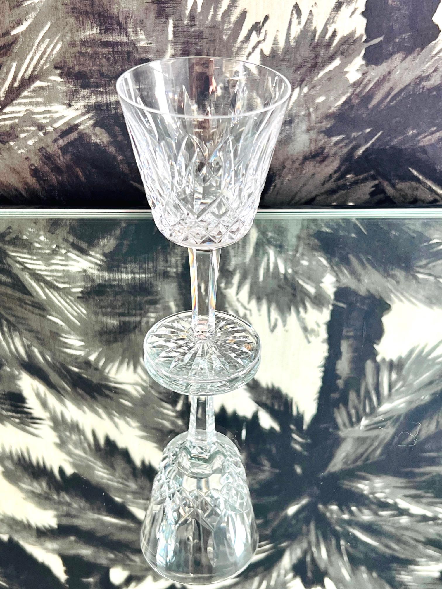 Vintage Waterford Lismore Crystal Wine Glass, Germany, circa 1990s In Excellent Condition For Sale In Fort Lauderdale, FL