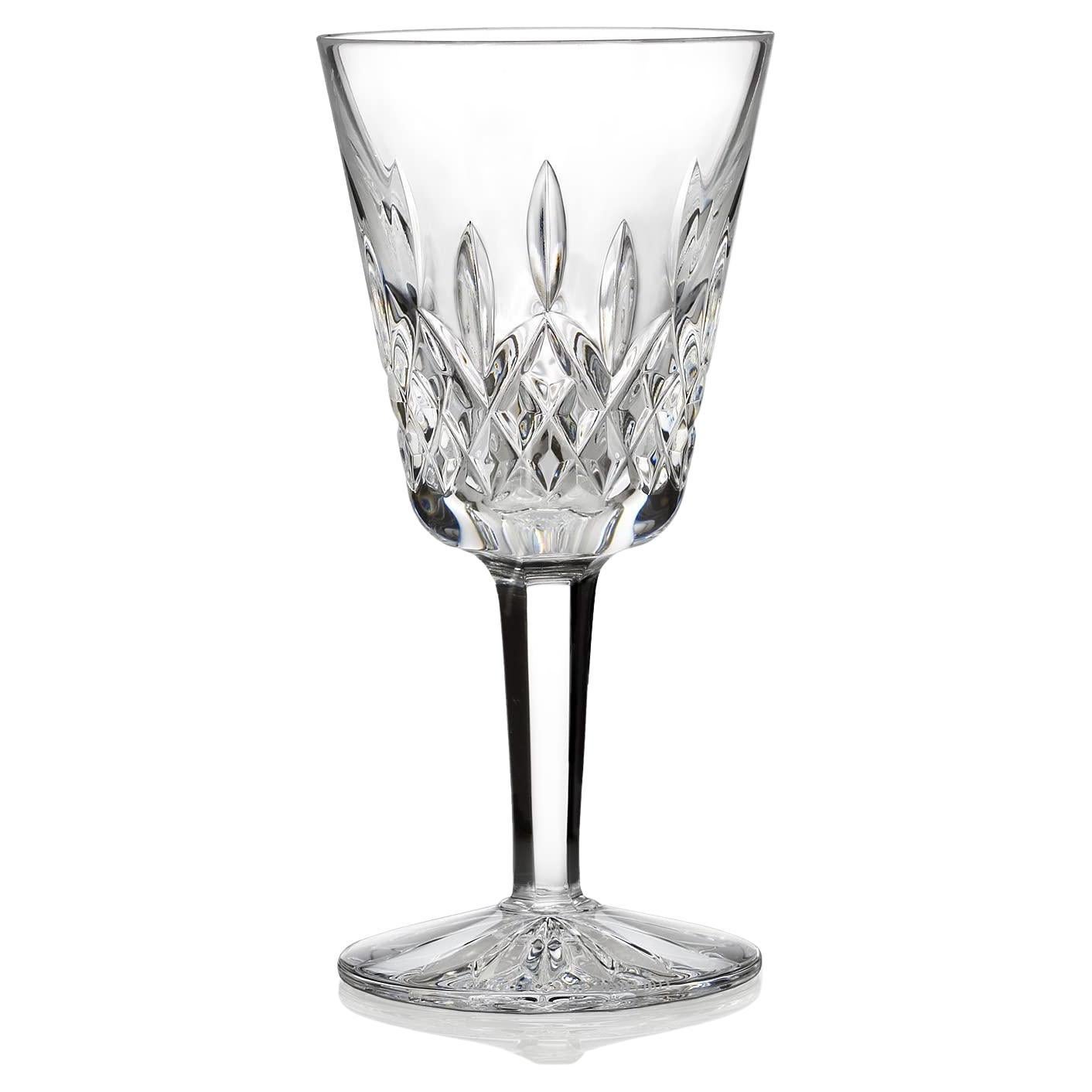 Vertical Cuts Diamonds Claret Wine Glass by Waterford Crystal Lismore Pattern 
