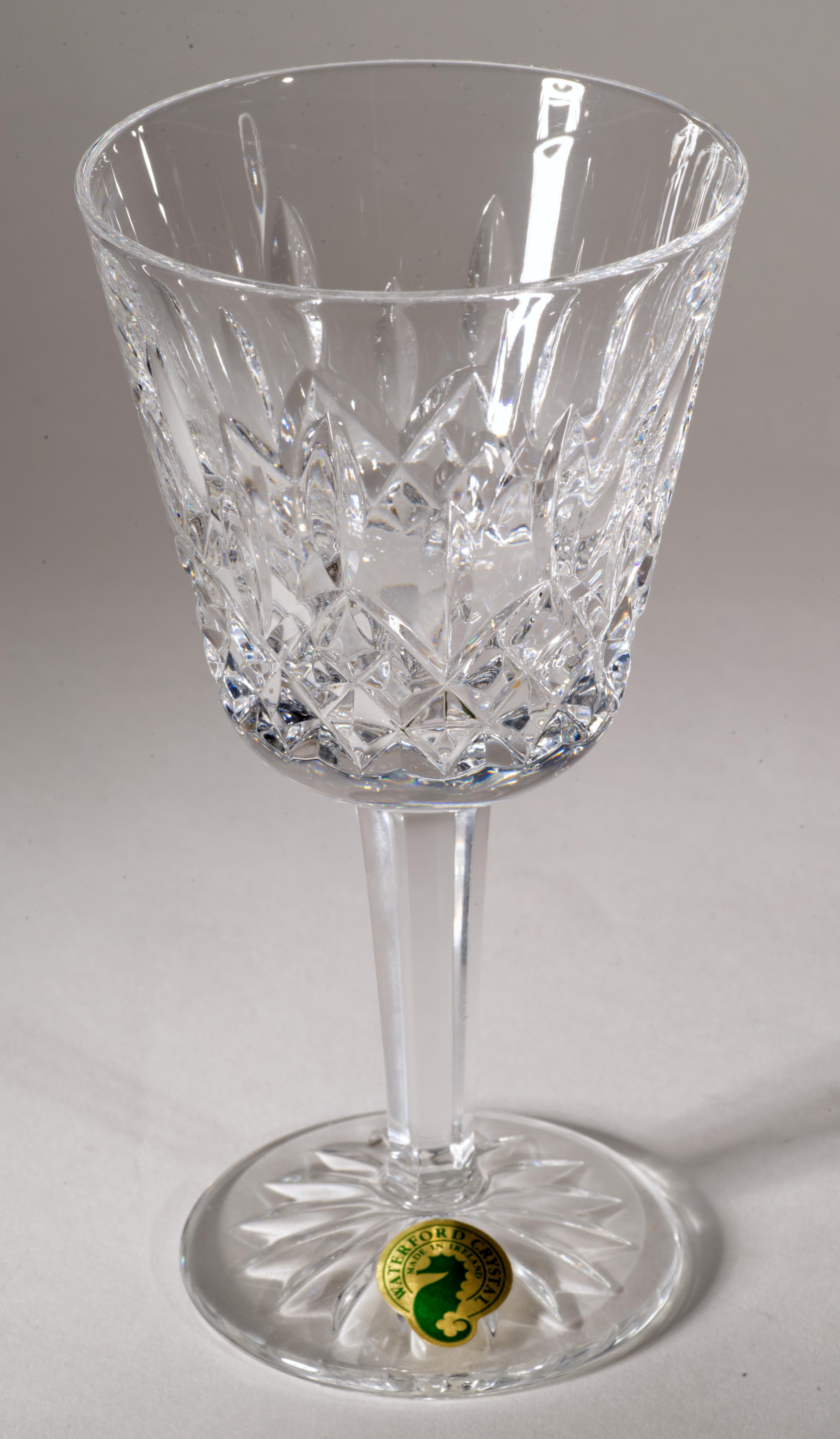 Irish Vintage Waterford Lismore Crystal Wine Glasses, Set of 4 For Sale