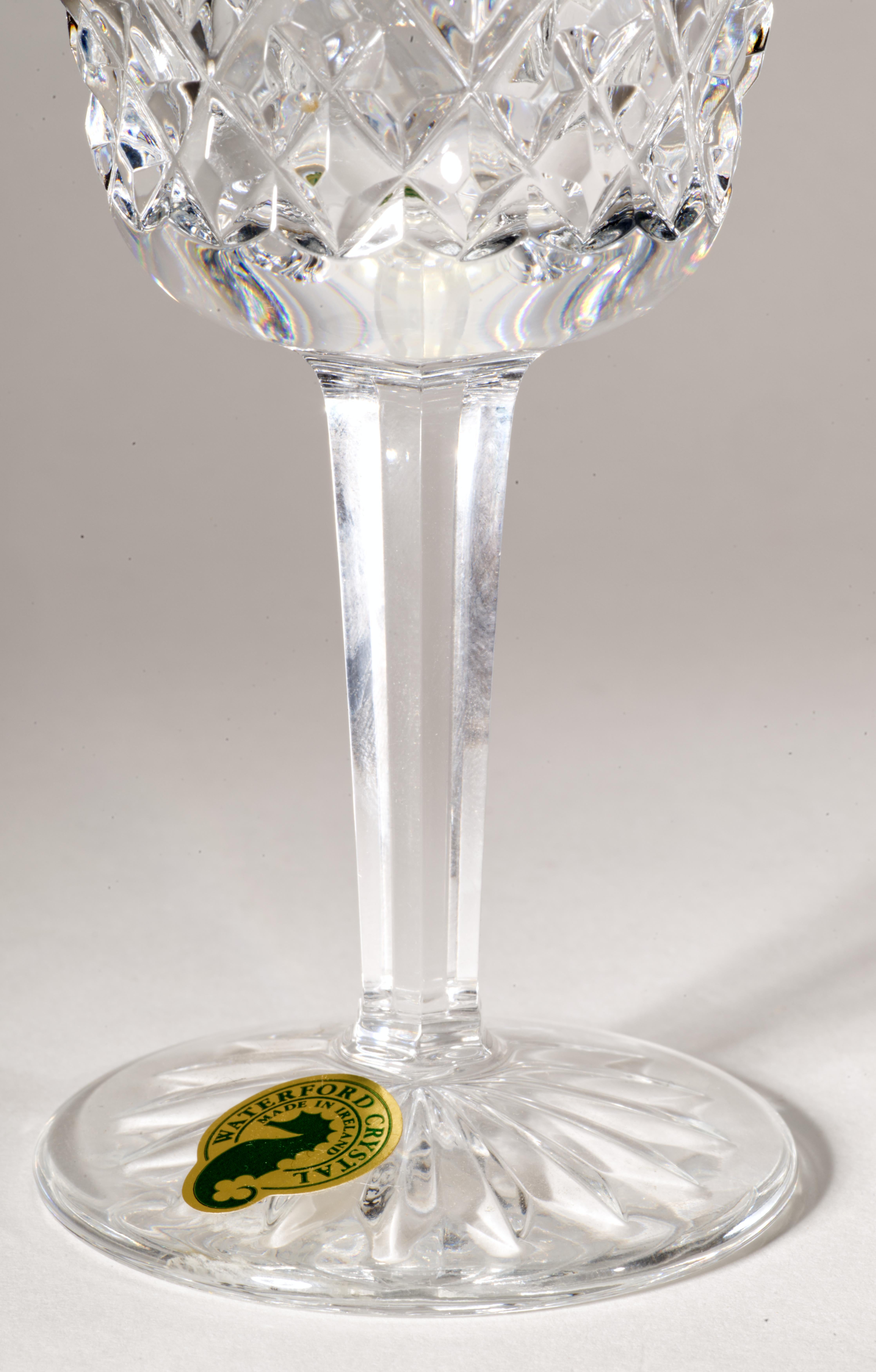 Vintage Waterford Lismore Crystal Wine Glasses, Set of 4 For Sale 3