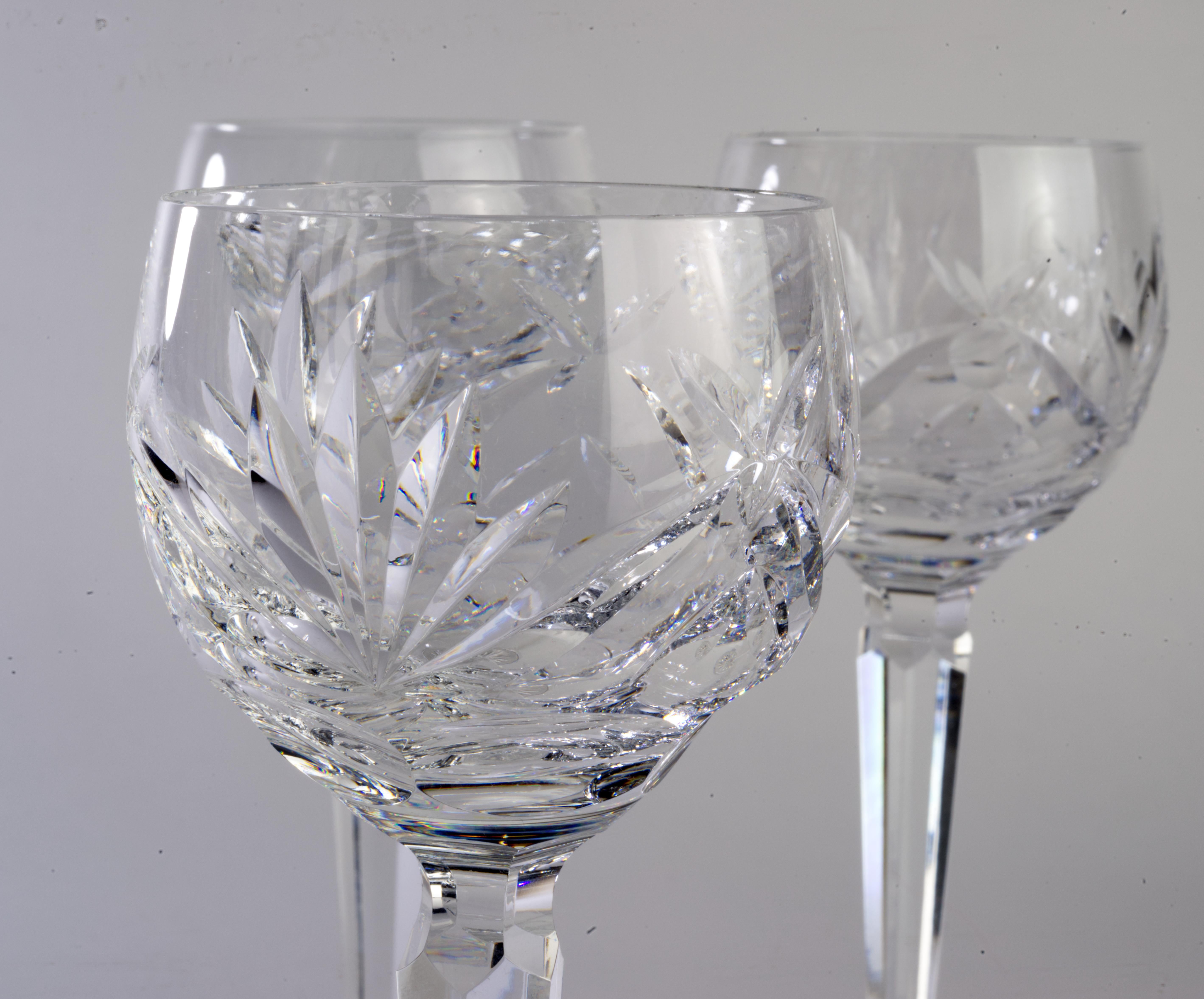 Waterford Set di 4 bicchieri da vino Hock Ashling d'epoca In condizioni buone in vendita a Clifton Springs, NY