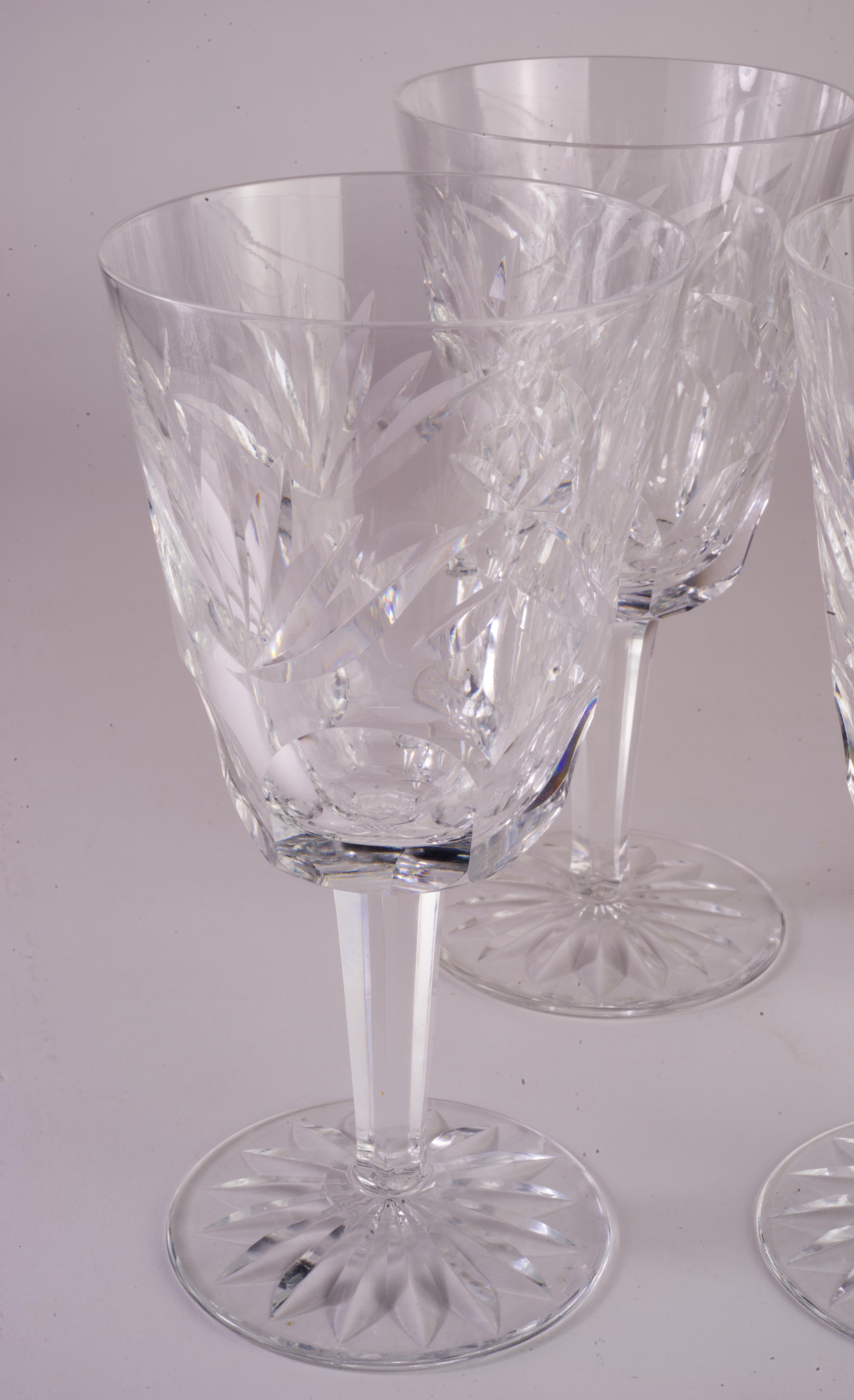 Vintage Waterford Juego de 4 Vasos de Agua Ashling siglo XX en venta