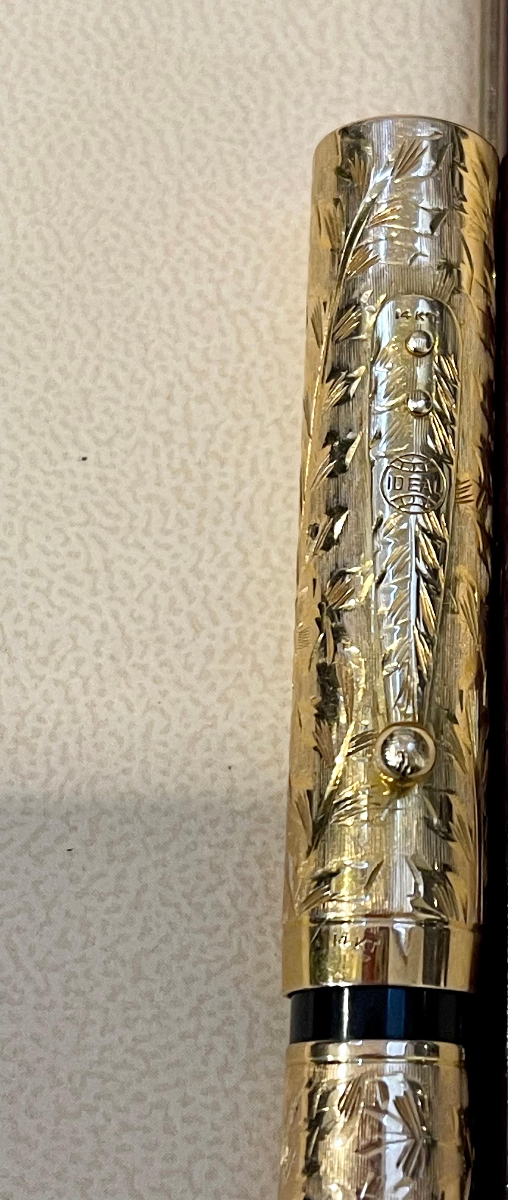 Wassermann-Brunnenstift in voller Größe, 14 K massives Gold, vergoldetes Design im Zustand „Hervorragend“ in New York, NY