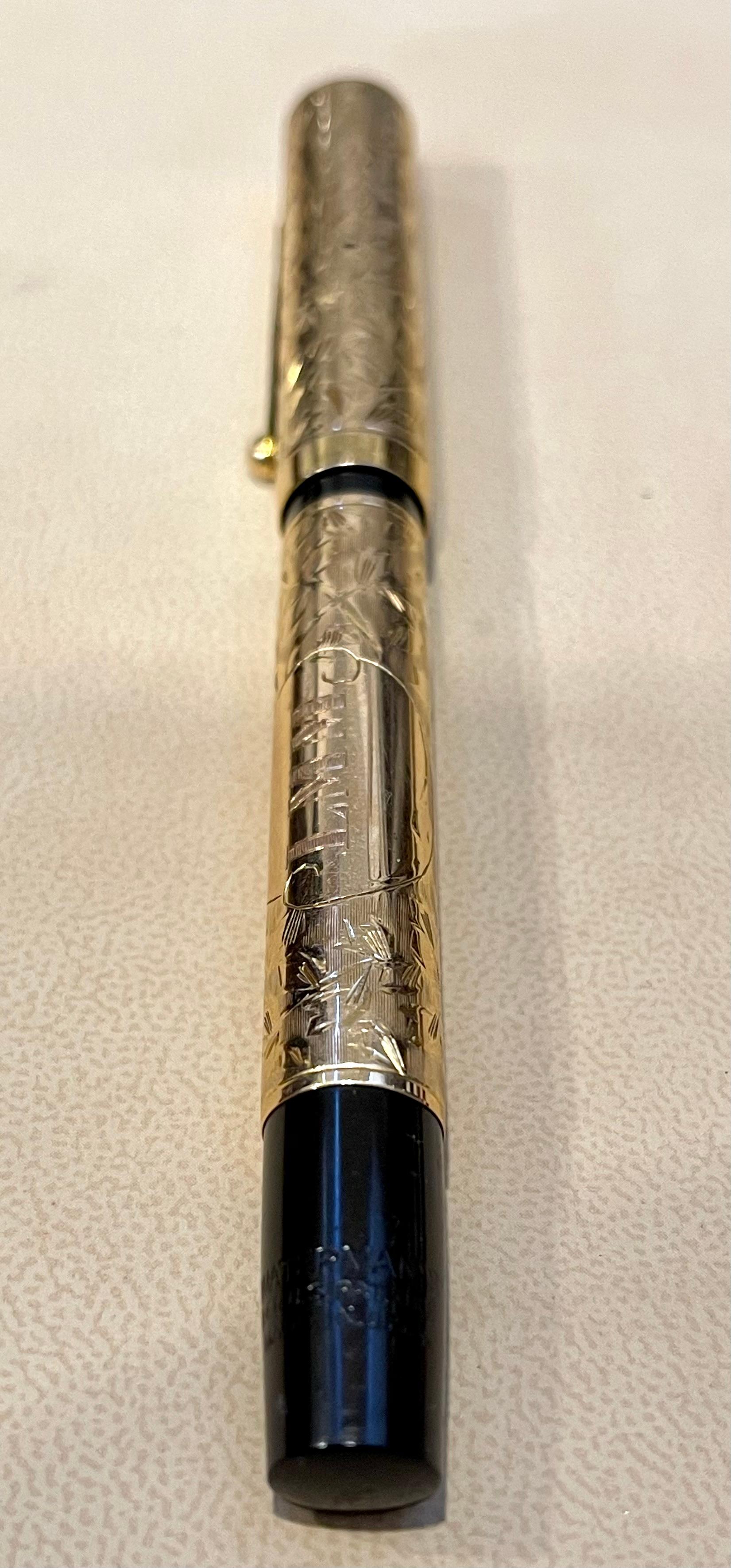 Wassermann-Brunnenstift in voller Größe, 14 K massives Gold, vergoldetes Design 2