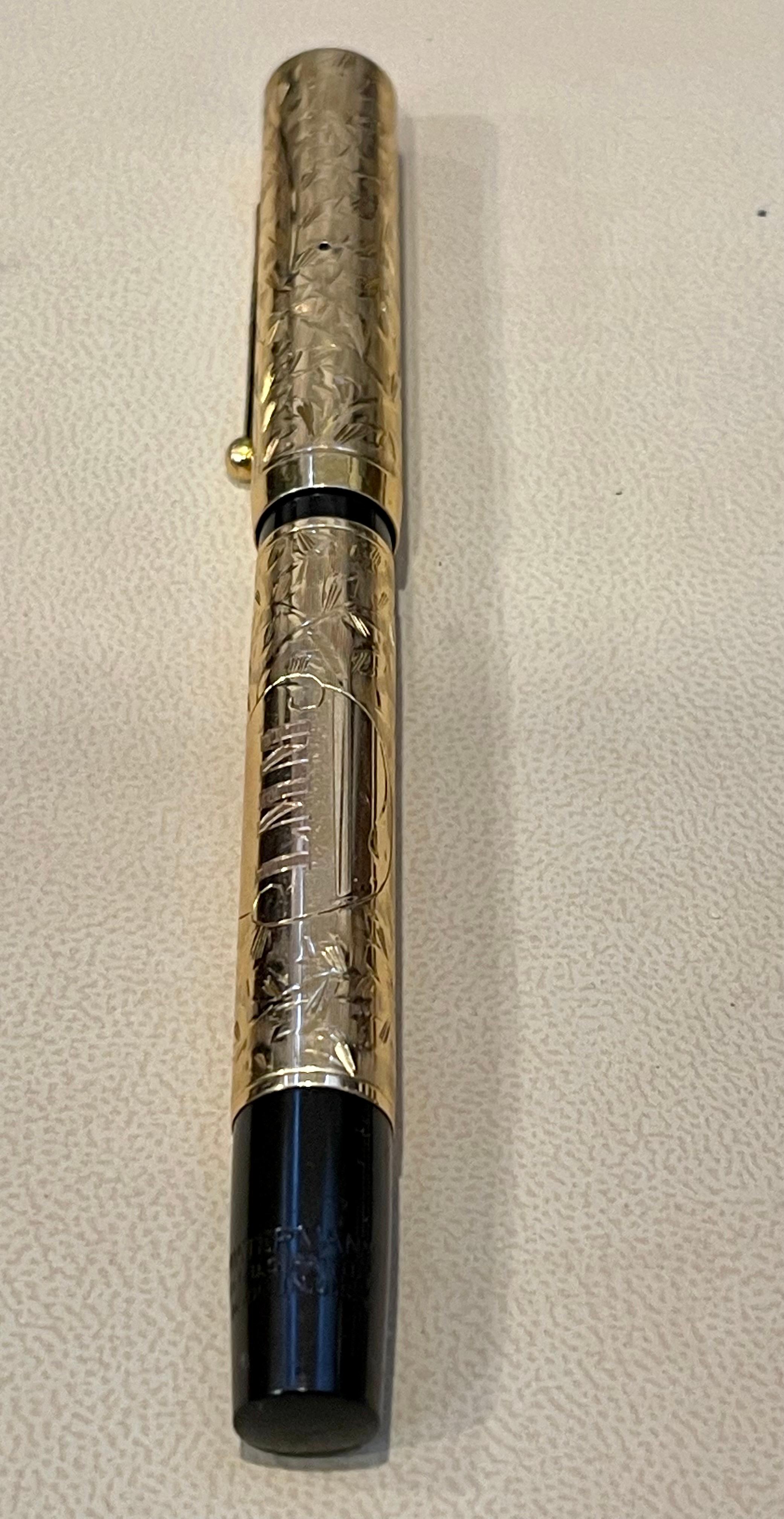 Wassermann-Brunnenstift in voller Größe, 14 K massives Gold, vergoldetes Design 3