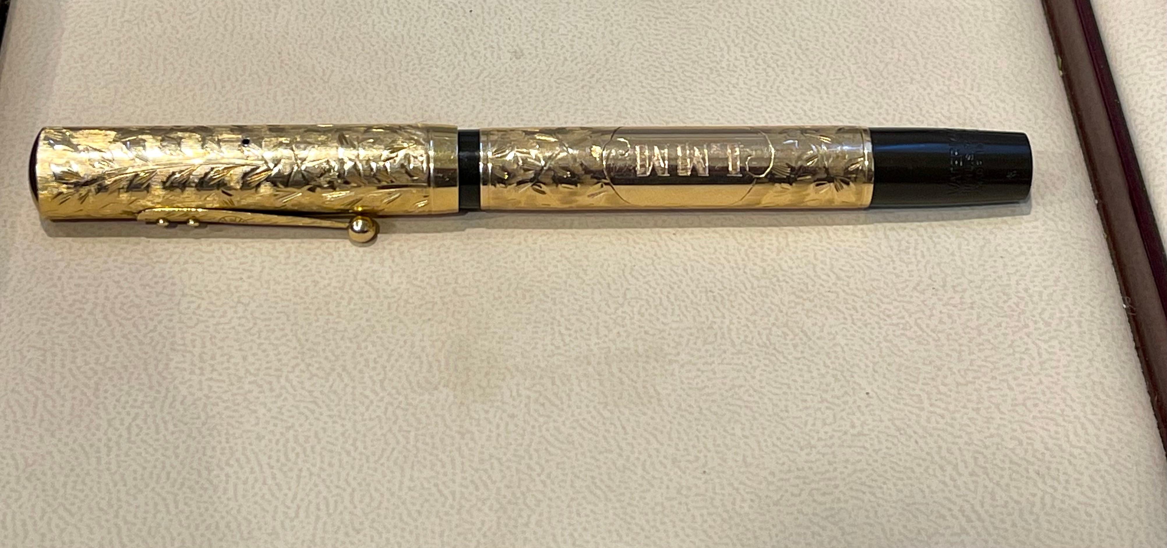 Wassermann-Brunnenstift in voller Größe, 14 K massives Gold, vergoldetes Design 4