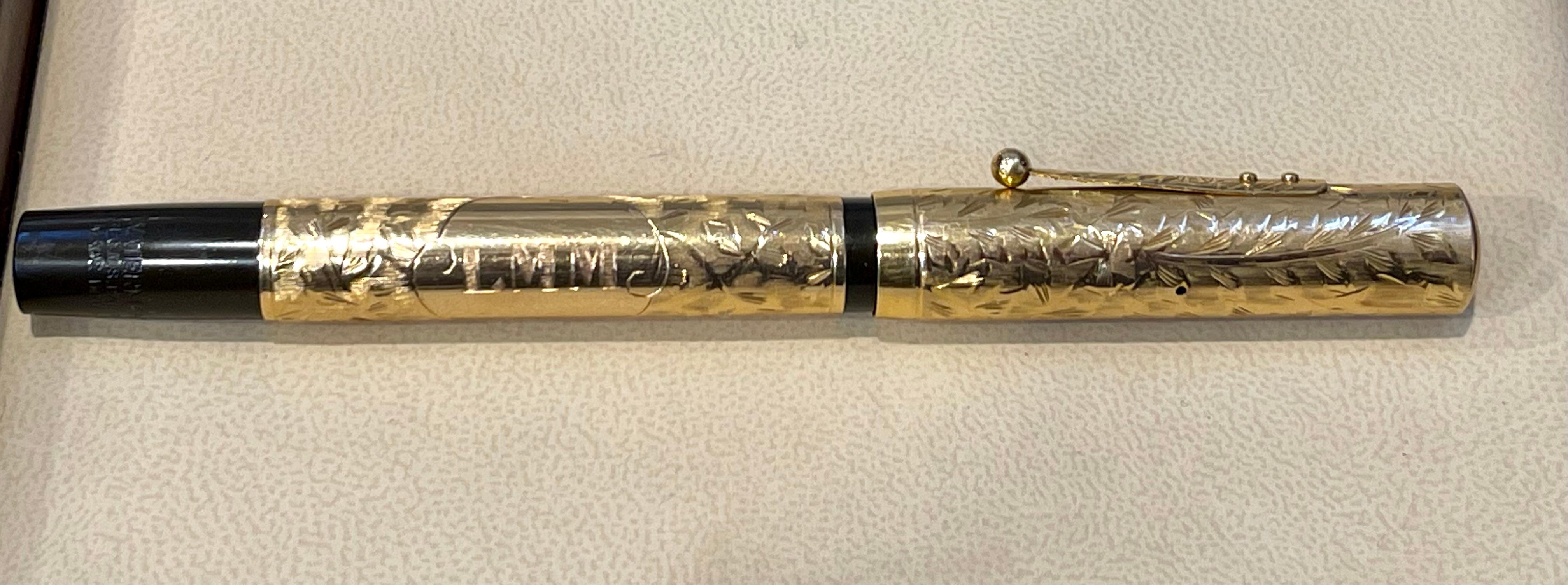 Wassermann-Brunnenstift in voller Größe, 14 K massives Gold, vergoldetes Design 5