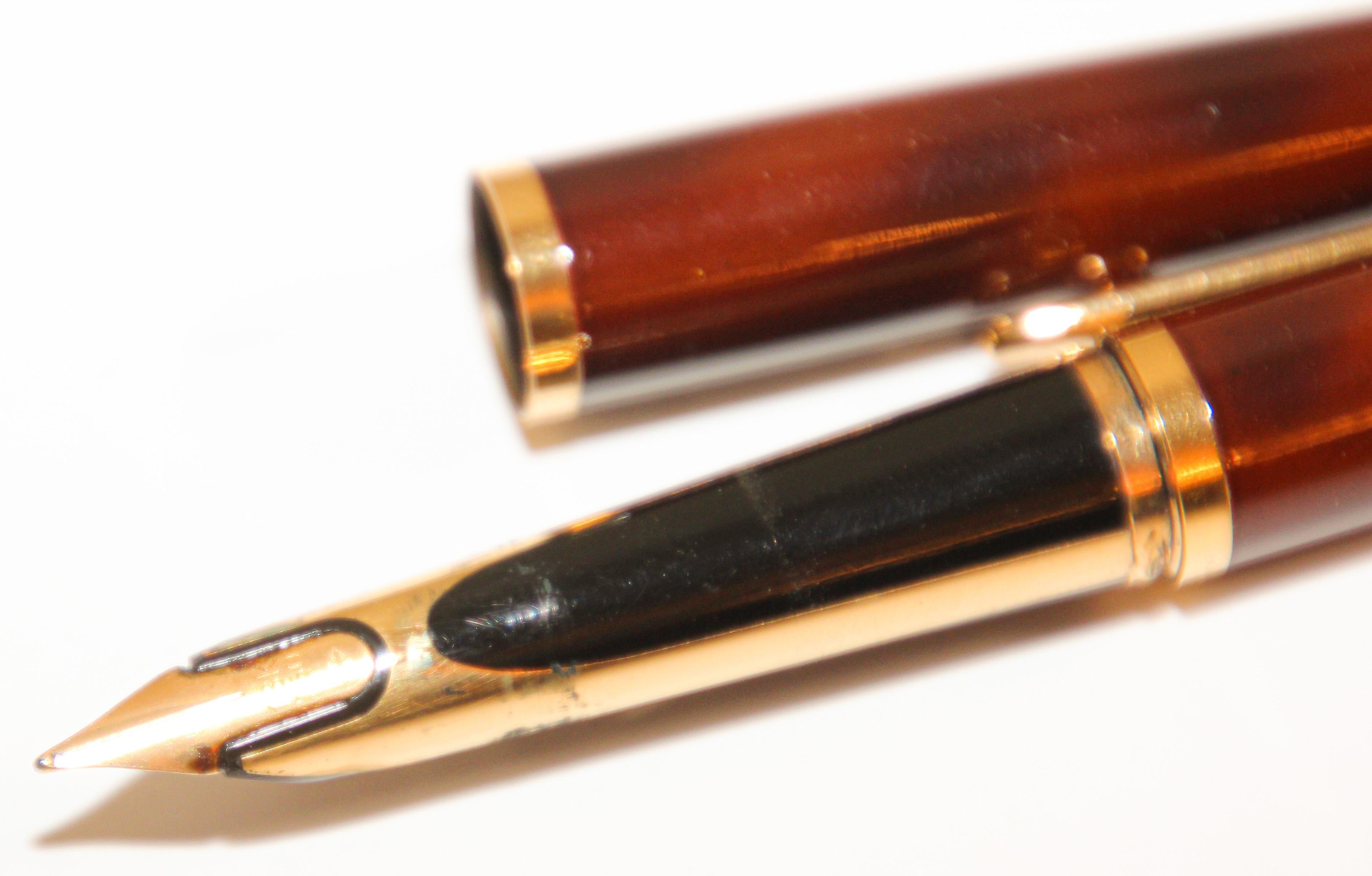 Vintage Waterman Paris Stylo Plume Or 18 carats 6