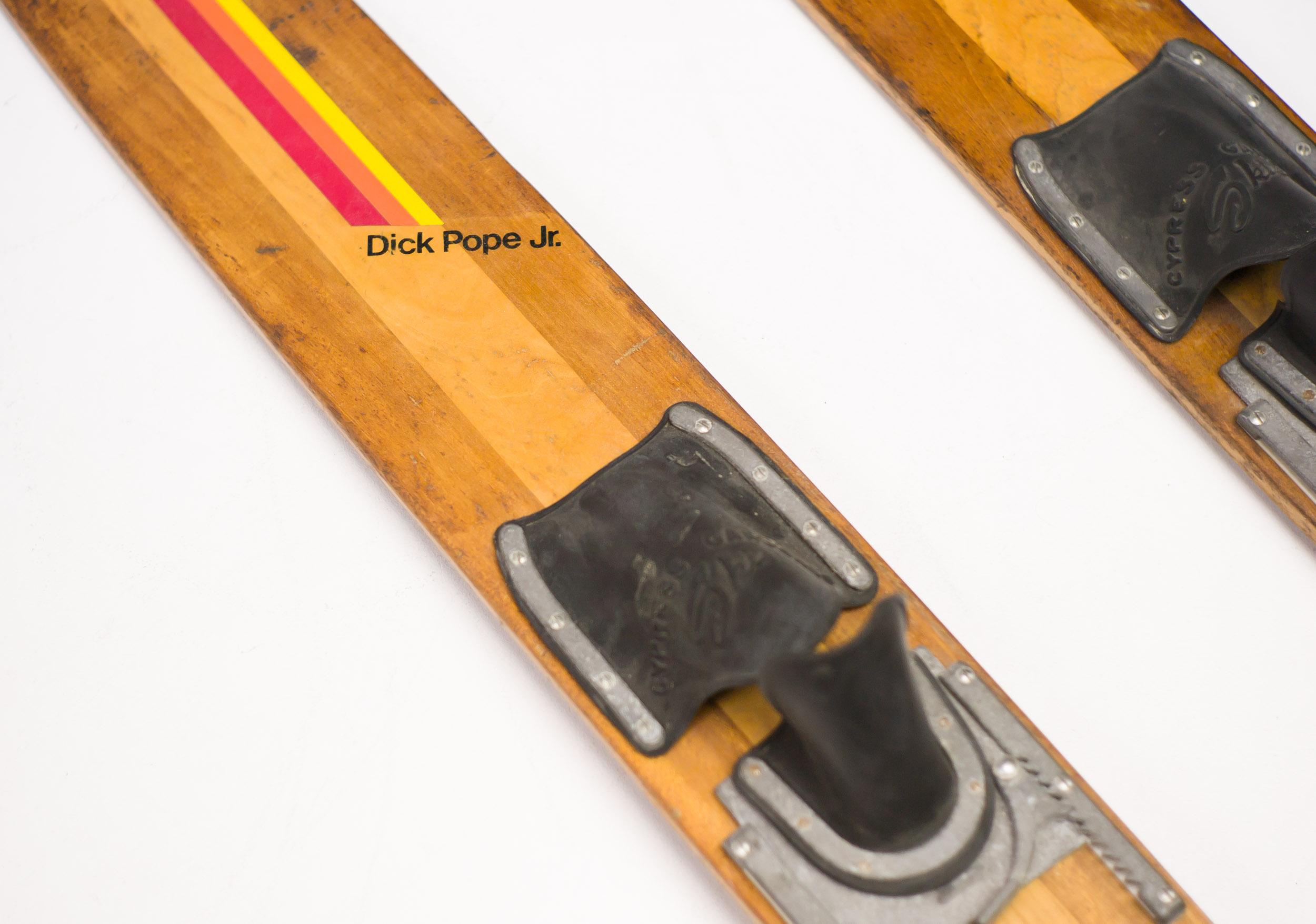 Mid-20th Century Vintage Waterskis of World Champion Dick Pope Jr.