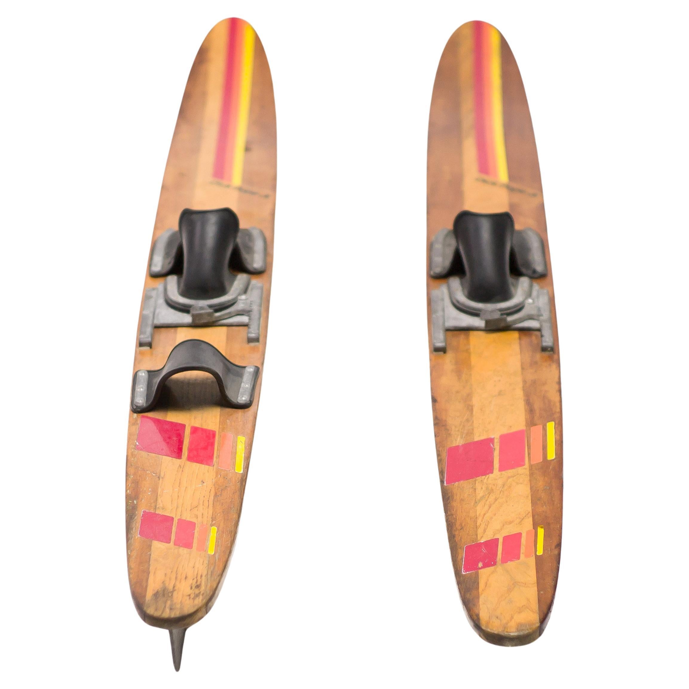 Vintage-Aquarellskis des Weltmeisters Dick Pope Jr.