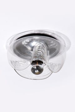 Deckenleuchte Wave aus klarem Glas von Peill & Putzler, Vintage