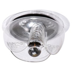 Retro Wave Ceiling Lamp from Peill & Putzler Clear glass