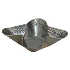 Vintage Wavy Pewter Bowl, Norwegian Design, 1960s