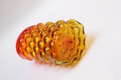 Vintage Wayne Husted Amberina Blown Glass "Bubble" Vase