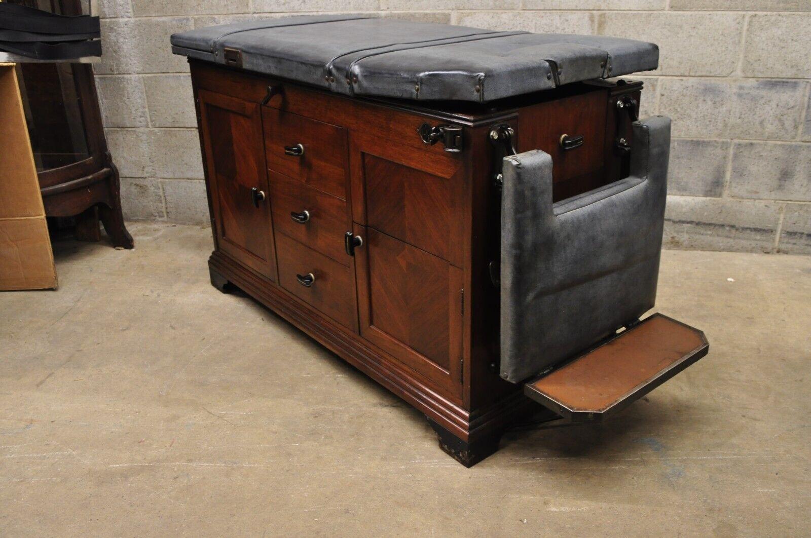 Vintage W.D. Allison Co Art Deco Adjustable Medical Examination Exam Table 8