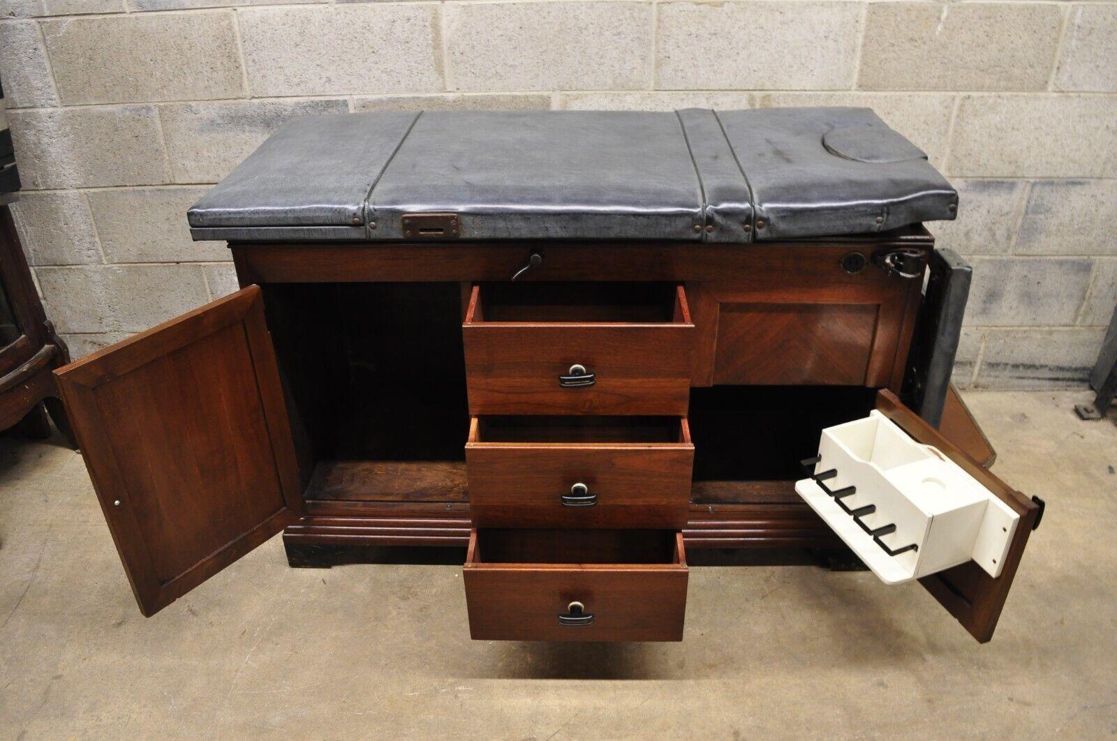 Metal Vintage W.D. Allison Co Art Deco Adjustable Medical Examination Exam Table