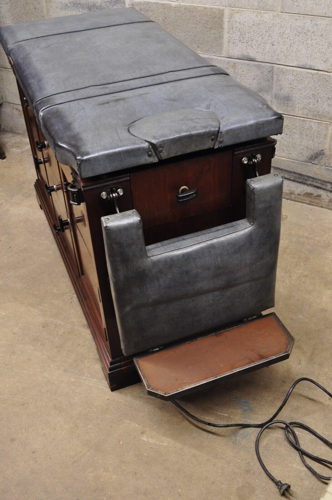 Vintage W.D. Allison Co Art Deco Adjustable Medical Examination Exam Table 1